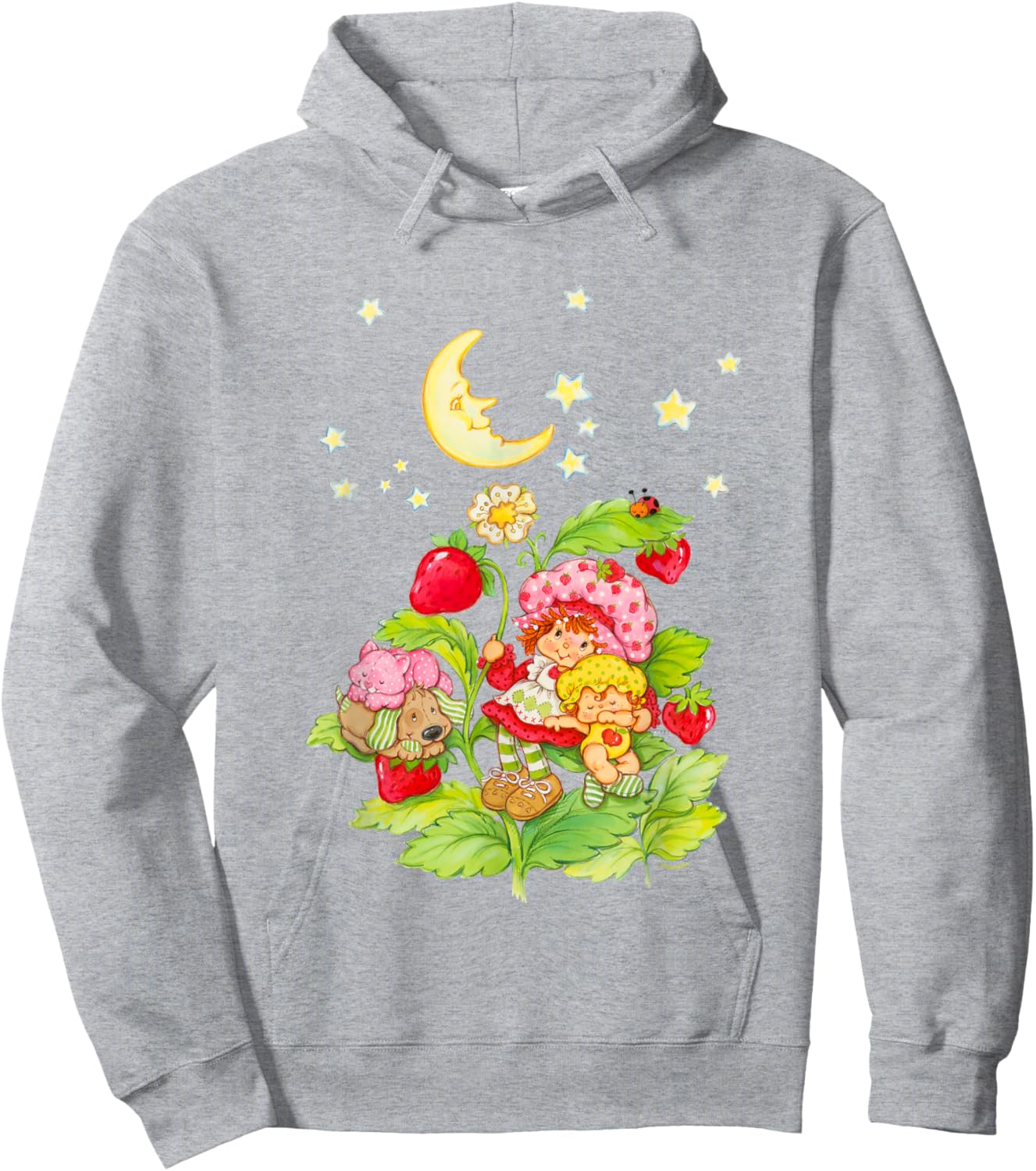 Strawberry Shortcake Cute Strawberry Garden Group Shot Logo Hoodie - Hoodie | Ash