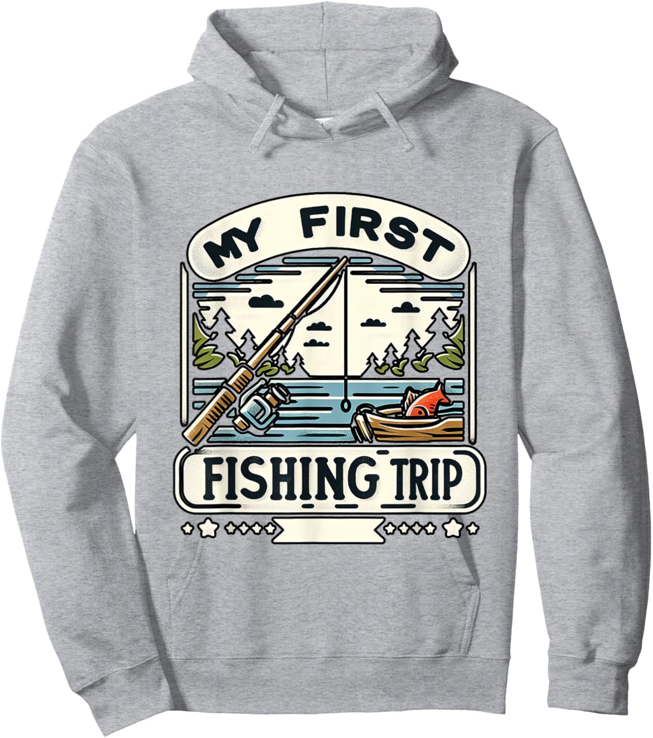 My First Fishing Trip. Hoodie - Hoodie | Ash