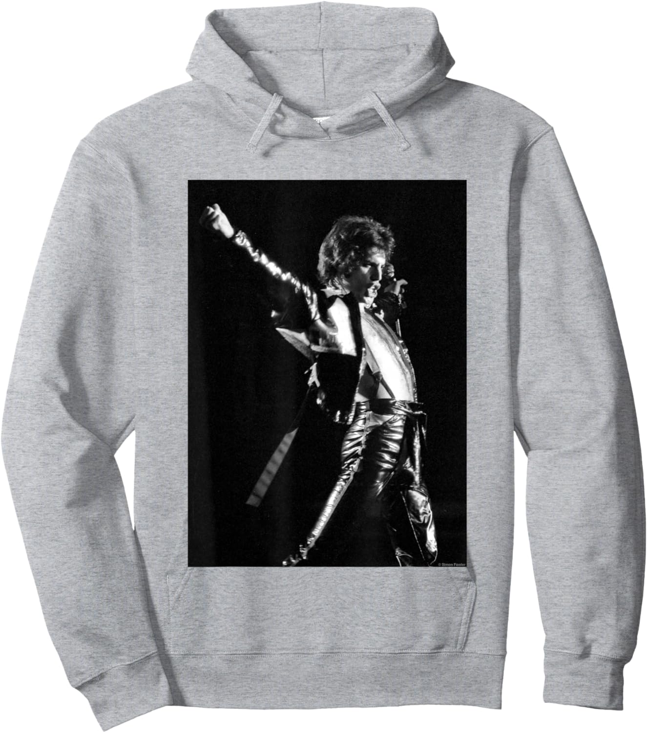 Freddie Mercury Of Queen Live Wembley 1979 By Simon Fowler Hoodie - Hoodie | Ash