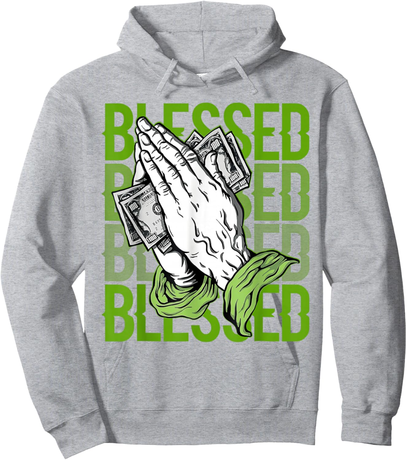 Chlorophyll Green White Color Match Hoodie - Hoodie | Ash