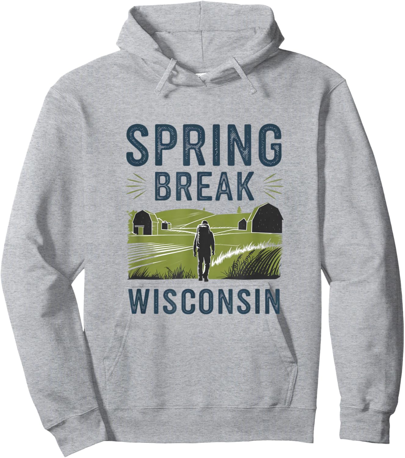 Spring Break 2025 Wisconsin Hoodie - Hoodie | Ash