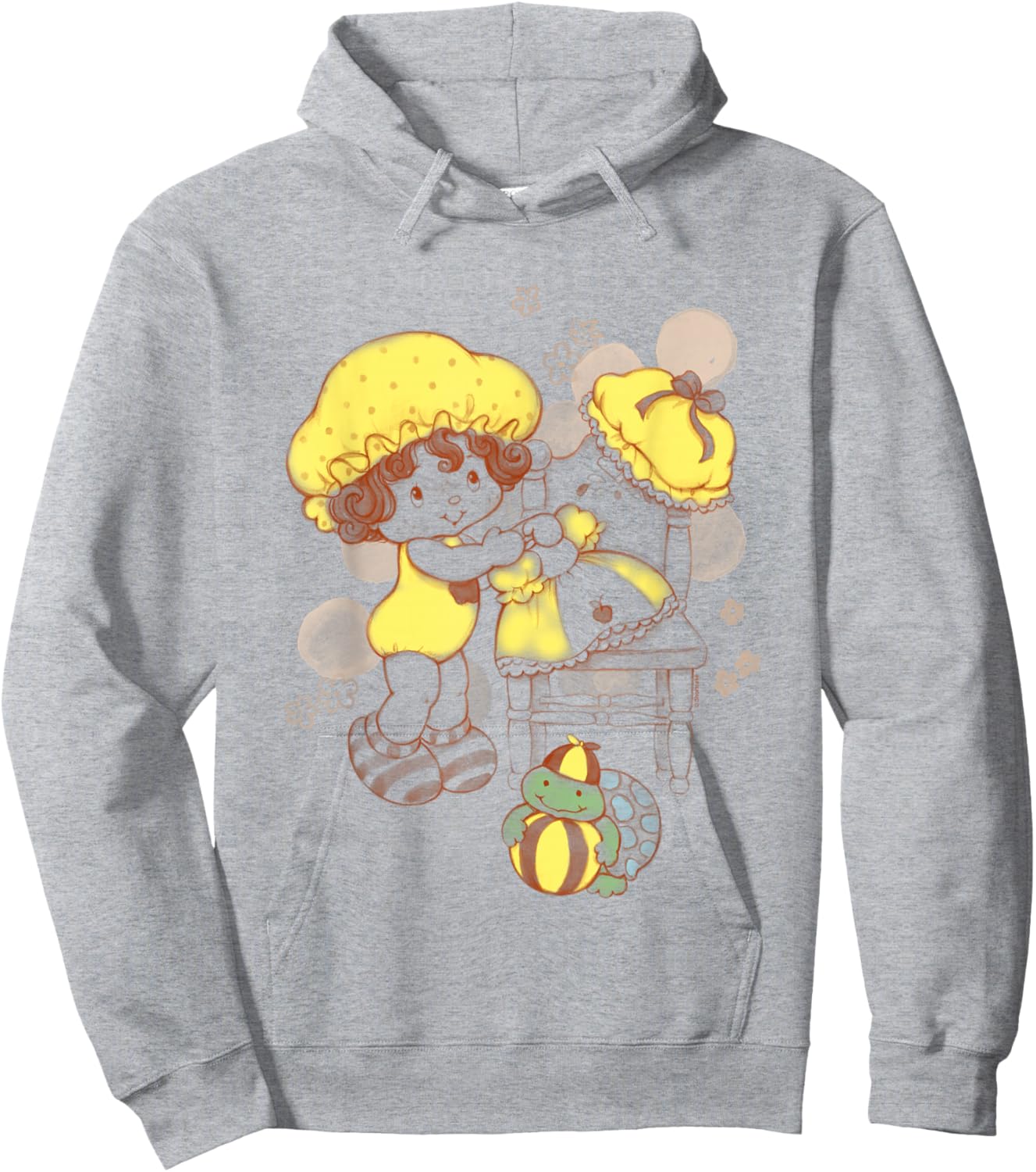 Strawberry Shortcake Cute Apple Dumplin Retro Chest Logo Hoodie - Hoodie | Ash