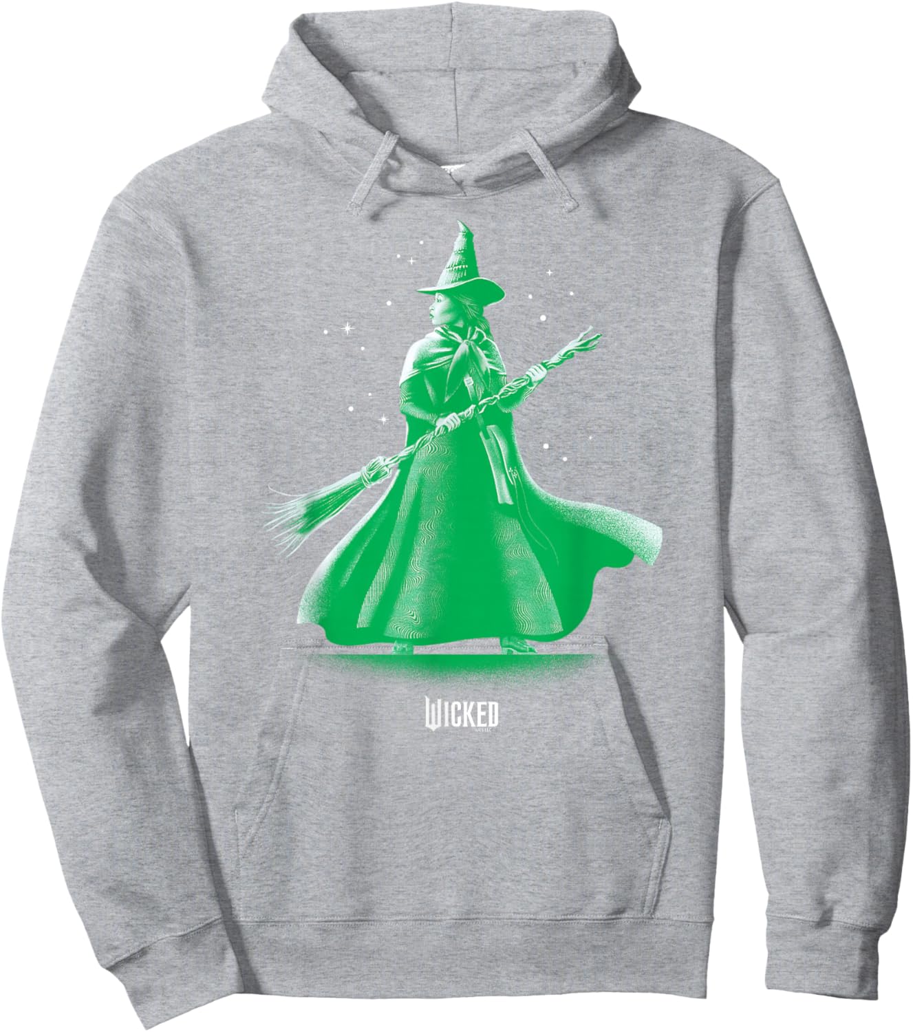 Wicked -Adults Classic Fit Green Elphaba Pose Tonal Hoodie - Hoodie | Ash