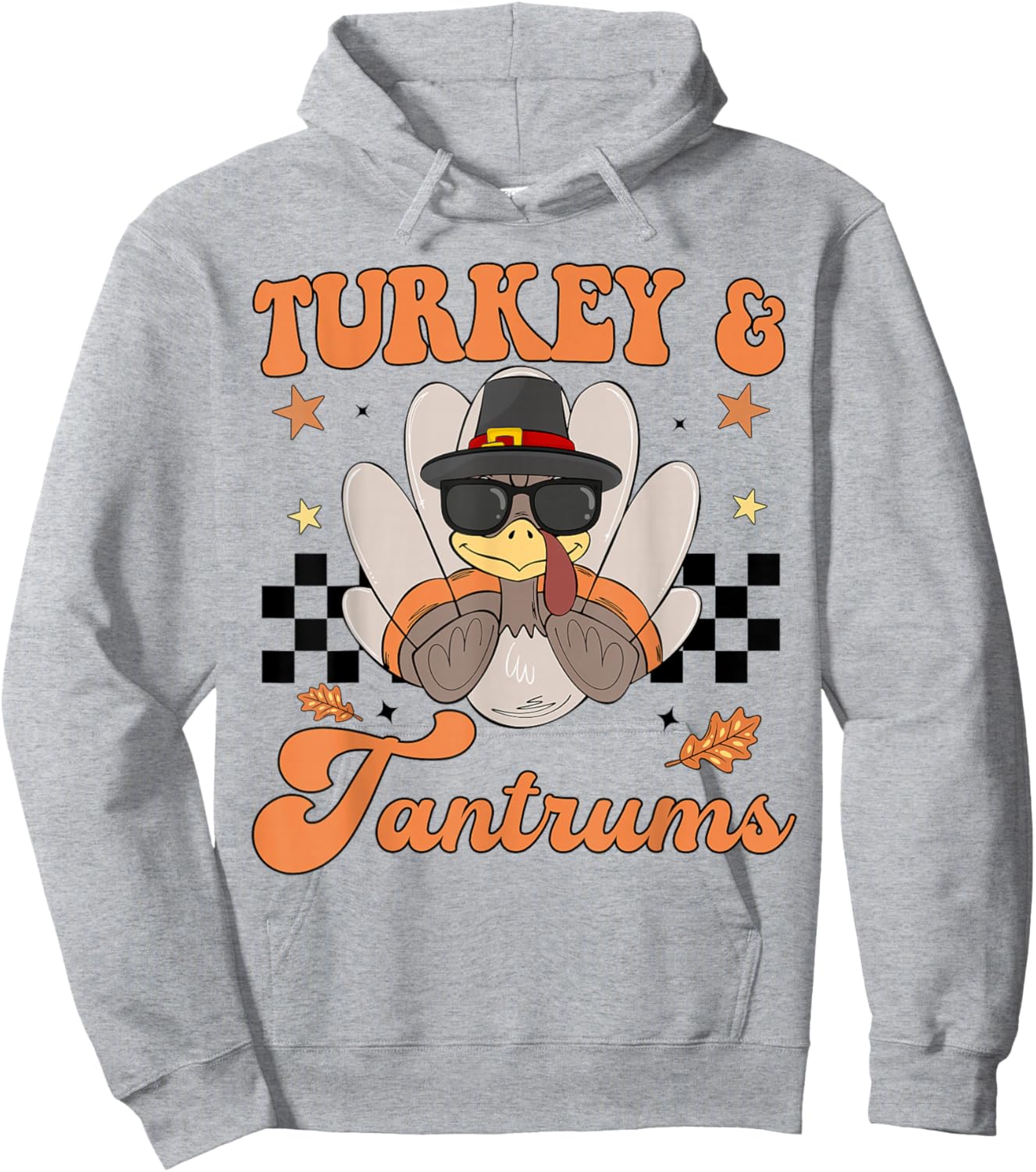 Boy Toddler Thanksgiving Trot Turkey Tantrum Outfit Costume Hoodie - Hoodie | Ash