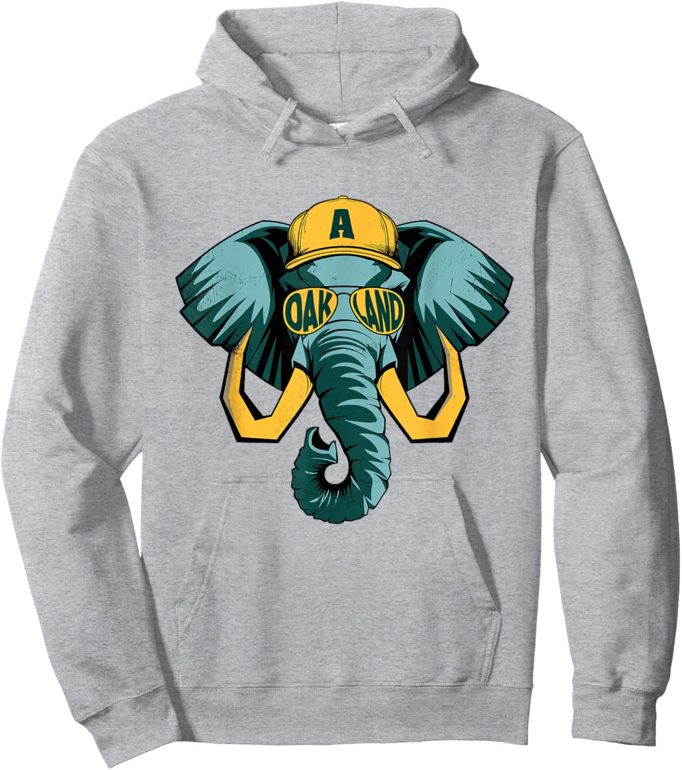Graphic Oakland Game Day Classic Oakland Spirit Evergreen Hoodie - Hoodie | Ash