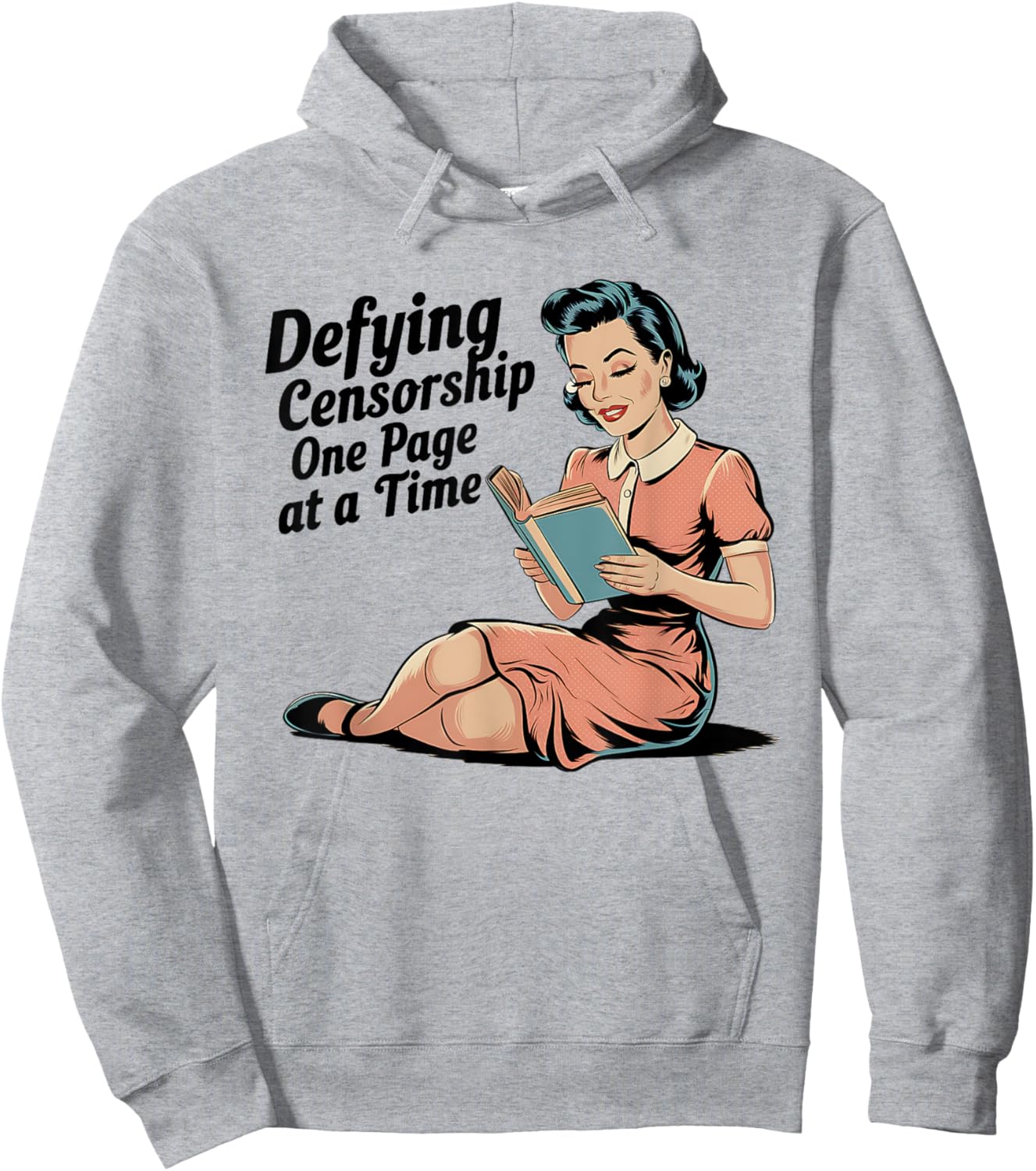 Defying Censorship One Page At a Time Read Banned Books Hoodie - Hoodie | Ash