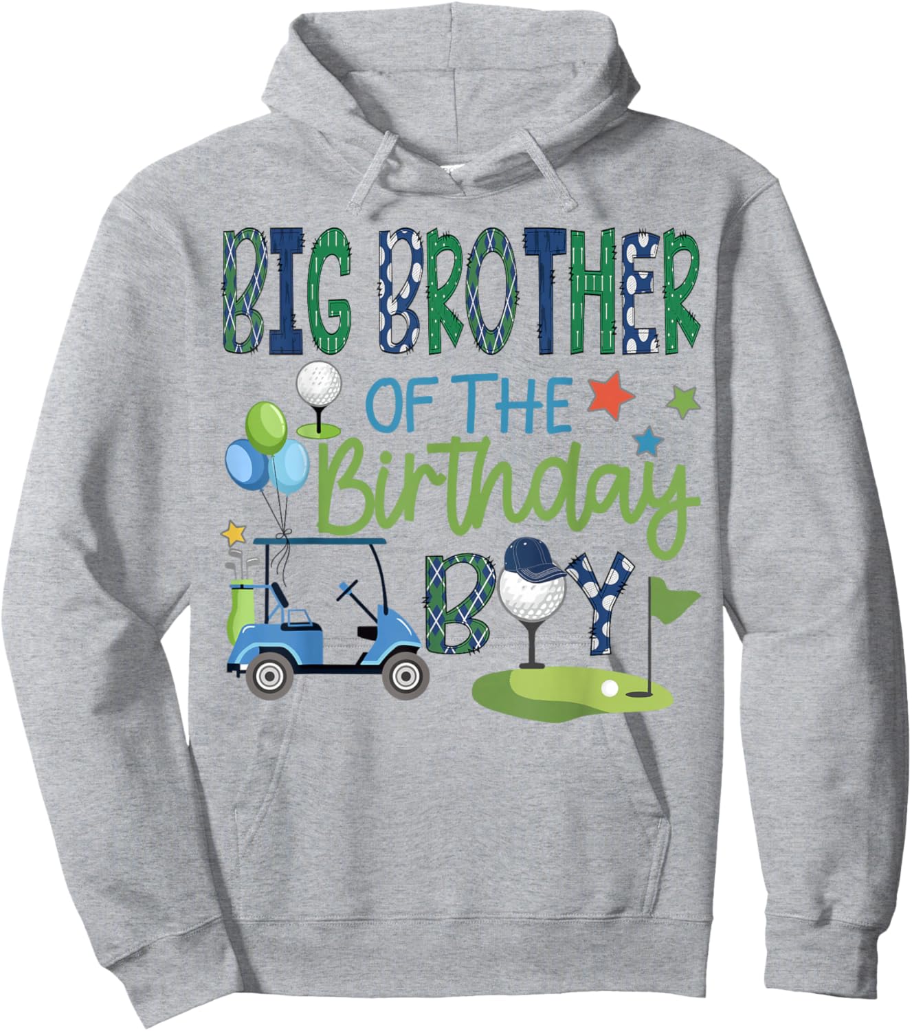 Big Brother Of The Birthday Boy Hole in One Golf Sport Hoodie - Hoodie | Ash