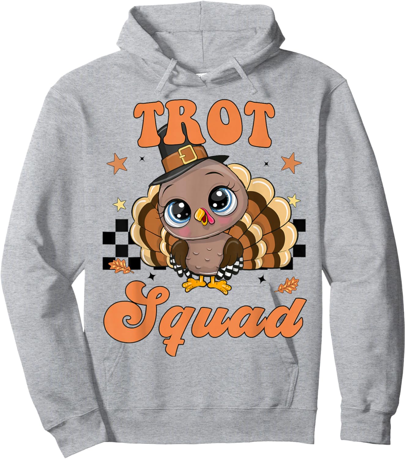 Girl Thanksgiving Turkey Trot Squad 2025 Running Outfit Gear Hoodie - Hoodie | Ash