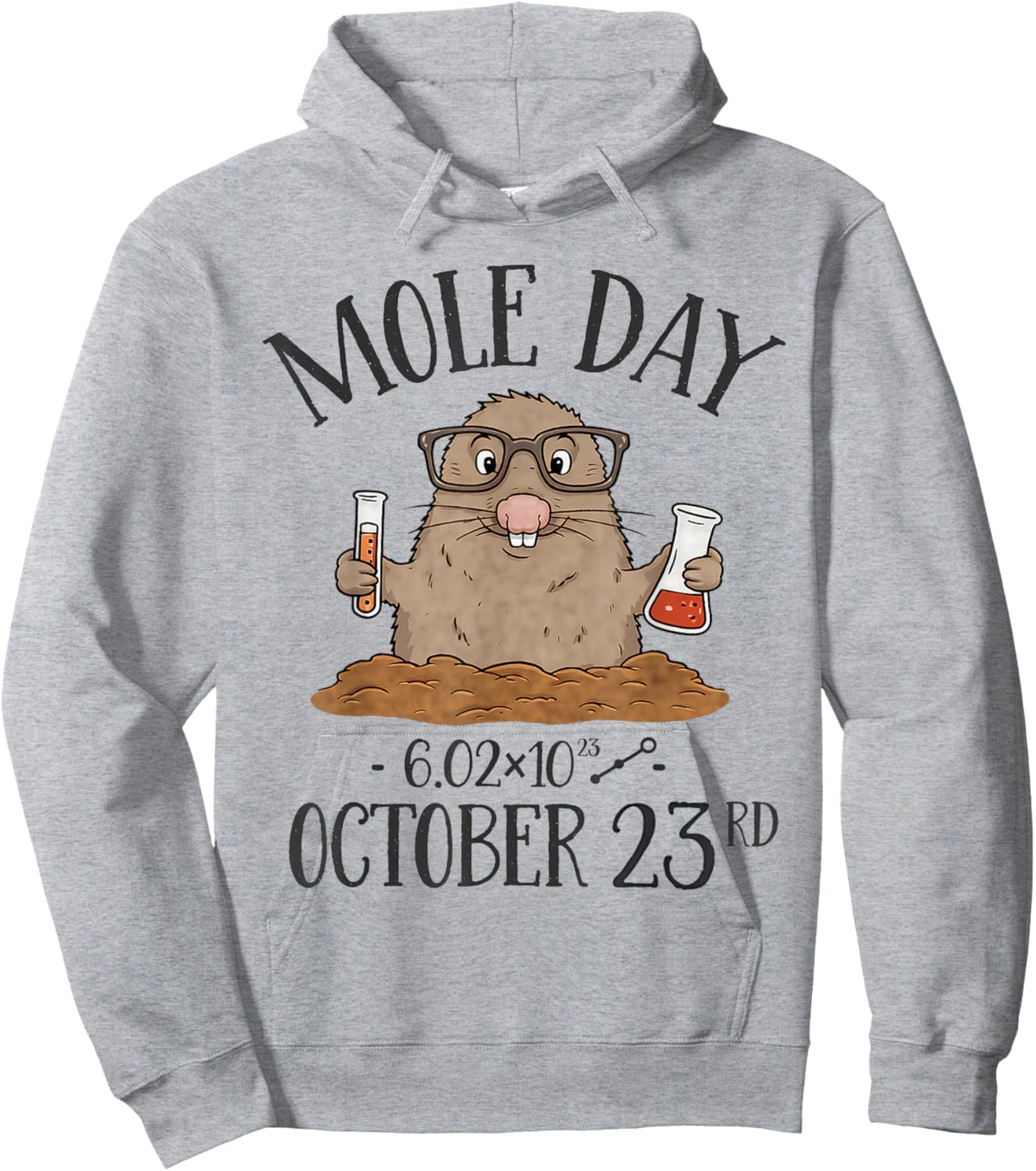 Mole Day Avogadro's Number October 23rd Hoodie - Hoodie | Ash