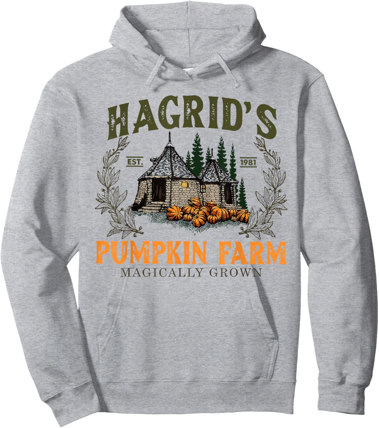 Hagrids Pumpkin Farm Magically Grown Halloween Spooky Season Hoodie - Hoodie | Ash