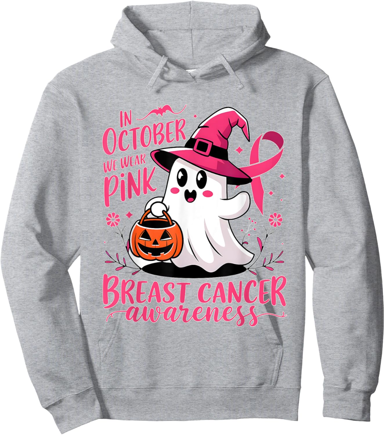 Breast Cancer Awareness Month In October We Wear Pink 2024 Hoodie - Hoodie | Ash