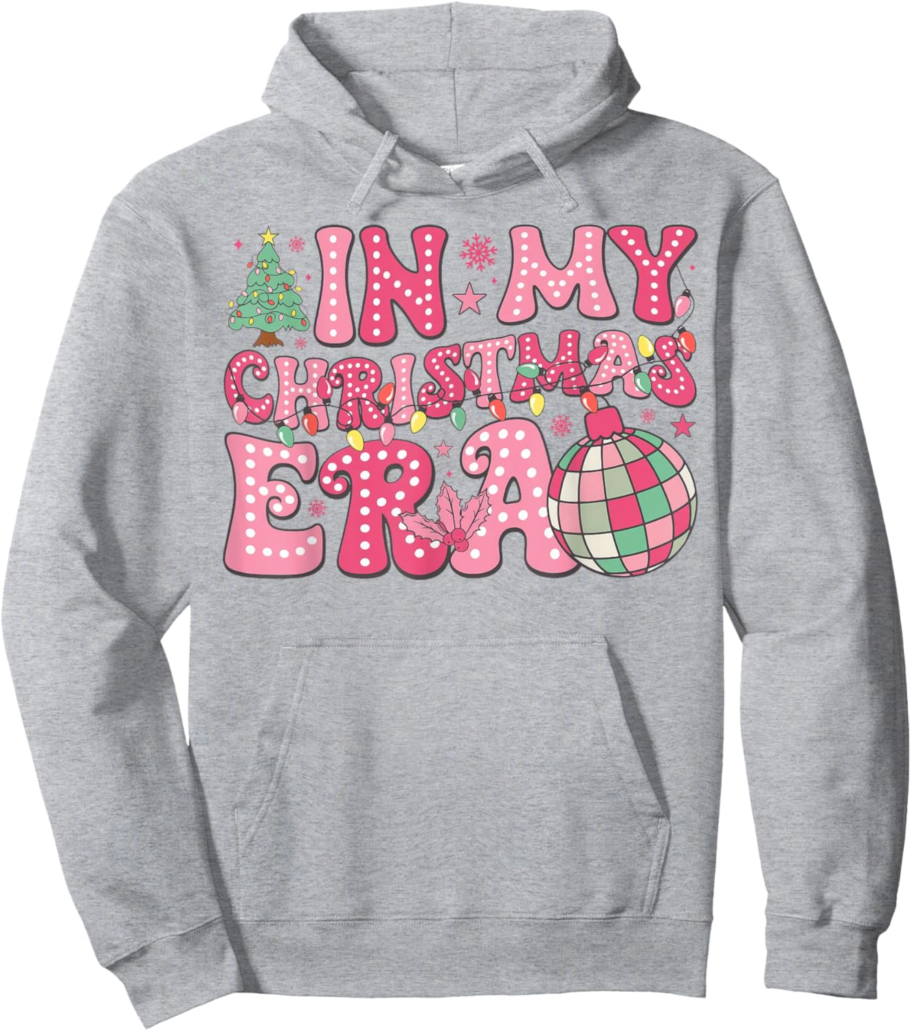 In My Christmas Era Cute Pink Christmas Holiday Xmas Hoodie - Hoodie | Ash