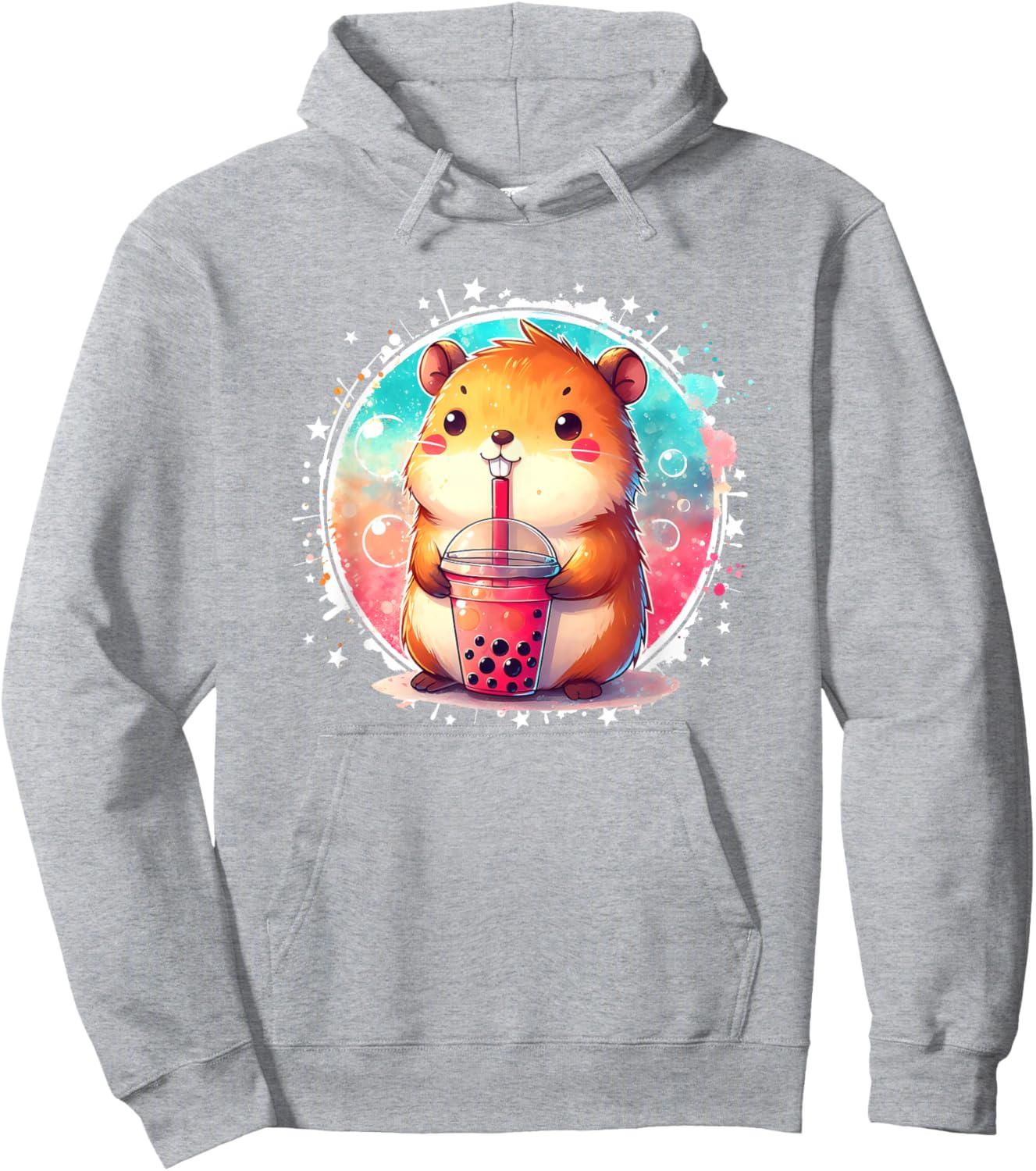 Kawaii Capybara Drinks Boba Bubble Tea Kawaii Clothes Kawaii Hoodie - Hoodie | Ash