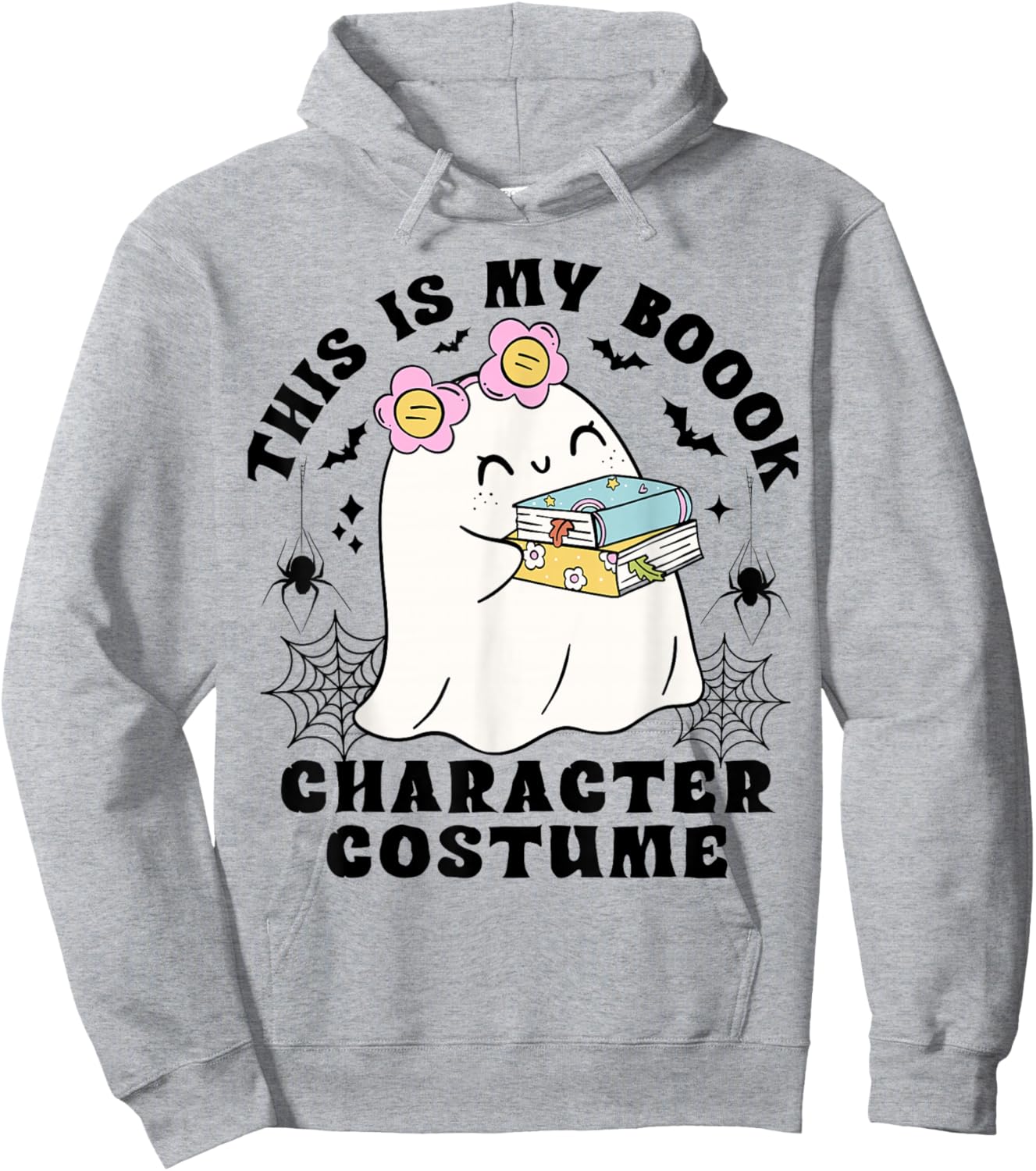 This is My Book Character Costume-Funny Halloween Ghost Kids Hoodie - Hoodie | Ash