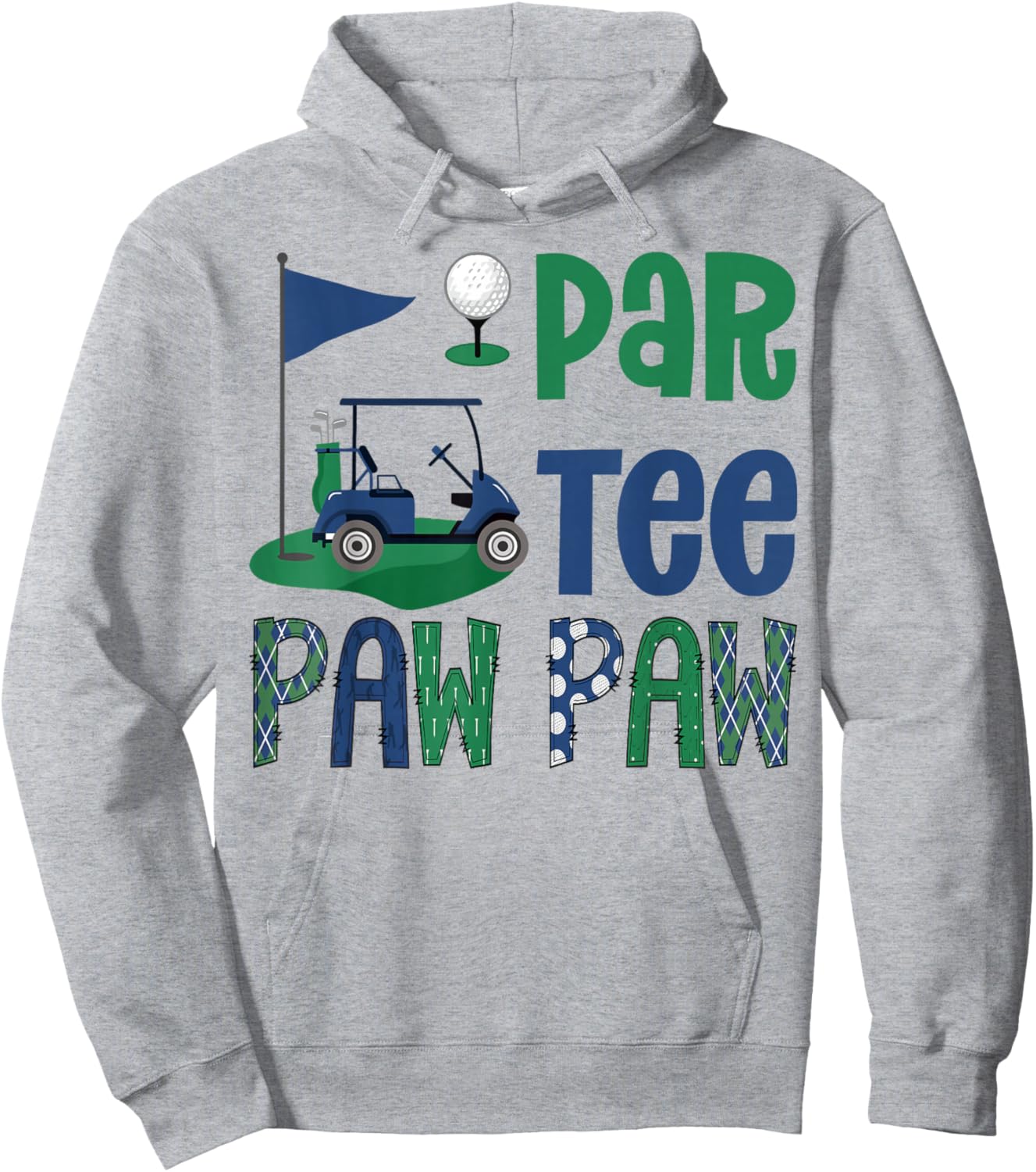 Par- Paw Paw Golf Lover Birthday Party Family Matching Hoodie - Hoodie | Ash