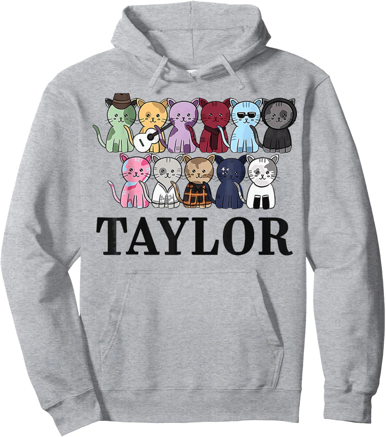 Taylor First Name I Love Taylor Girl Groovy 80'S Vintage Hoodie - Hoodie | Ash