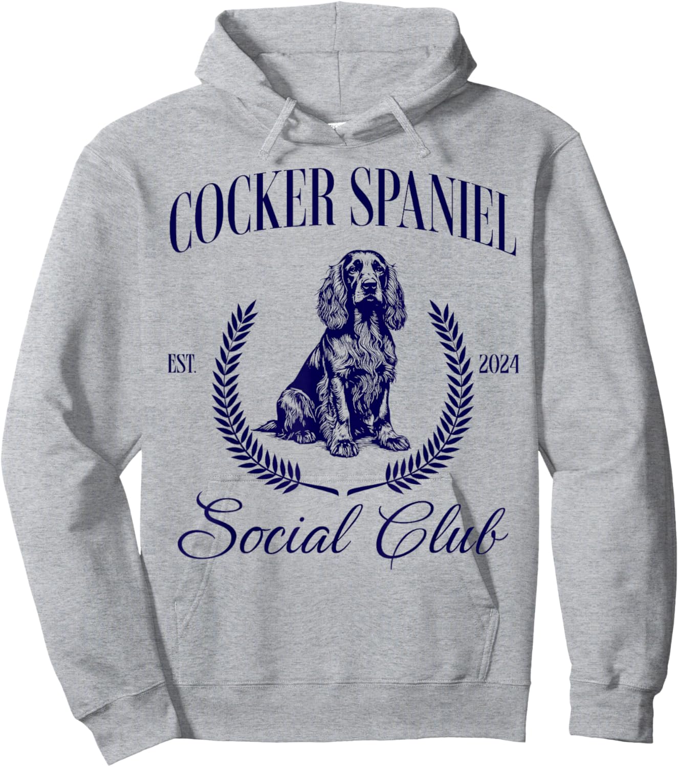 Cocker Spaniel Social Club Women Dog Mom Hoodie - Hoodie | Ash