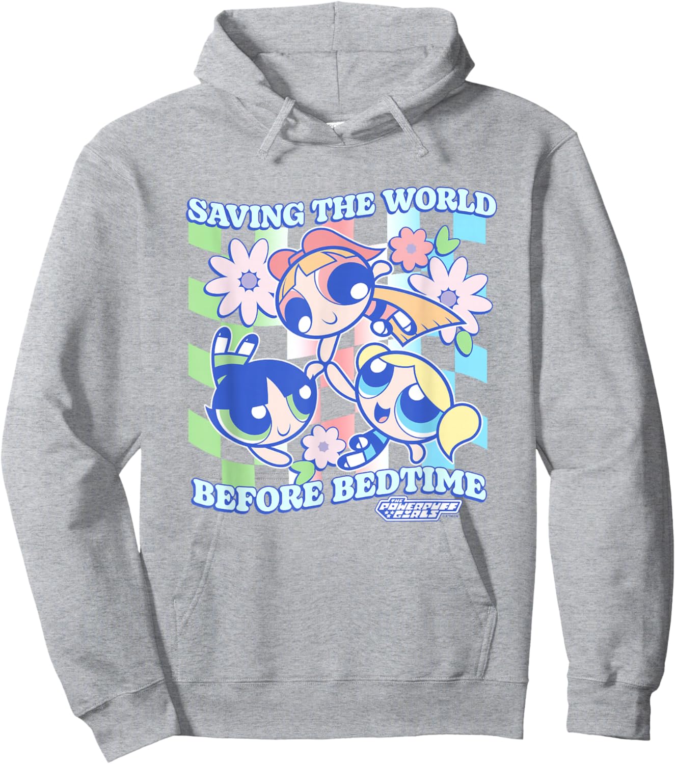 The Powerpuff Girls Saving The World Before Bedtime Vintage Hoodie - Hoodie | Ash