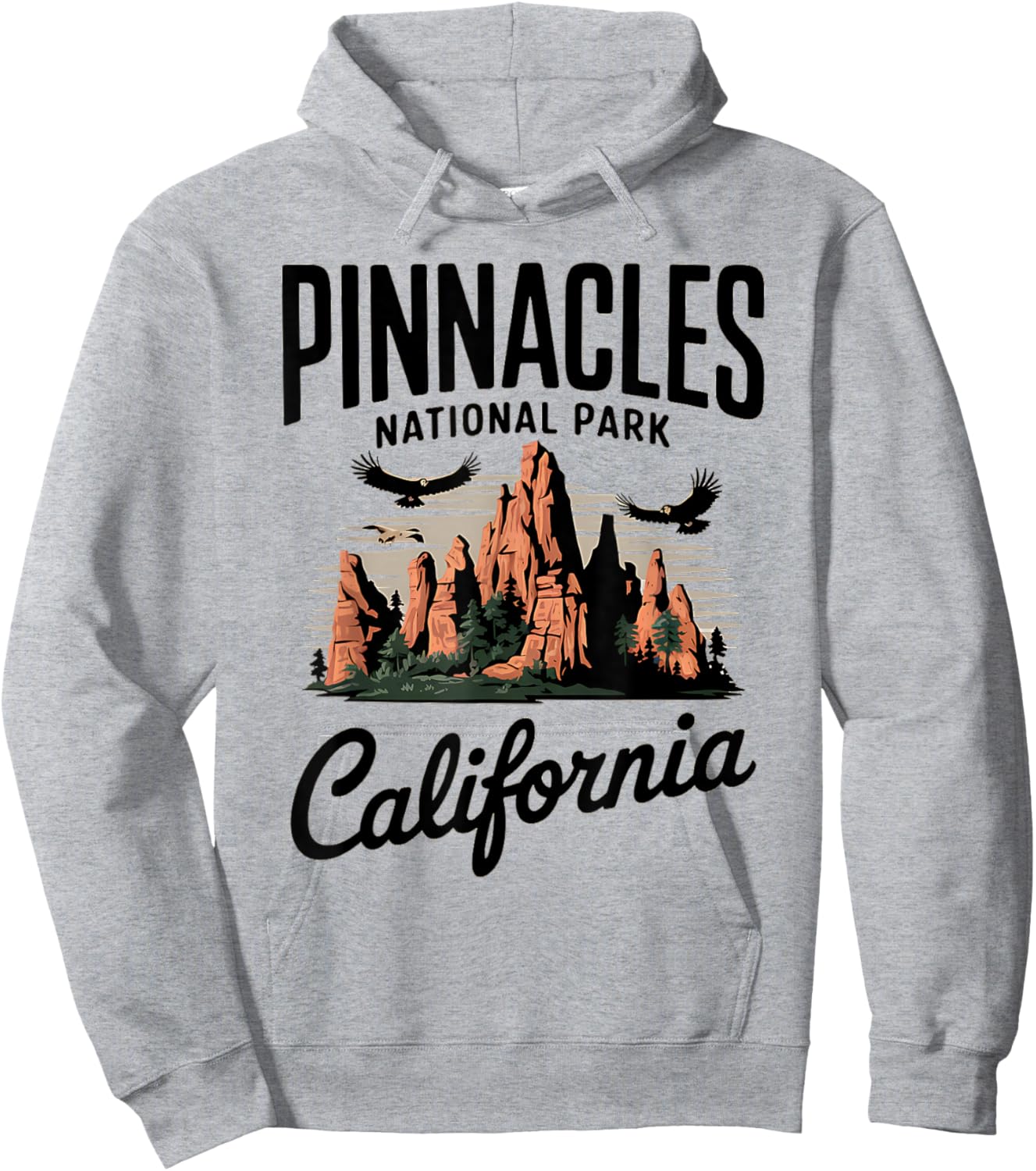 Pinnacles National Park California Adventure Hoodie - Hoodie | Ash