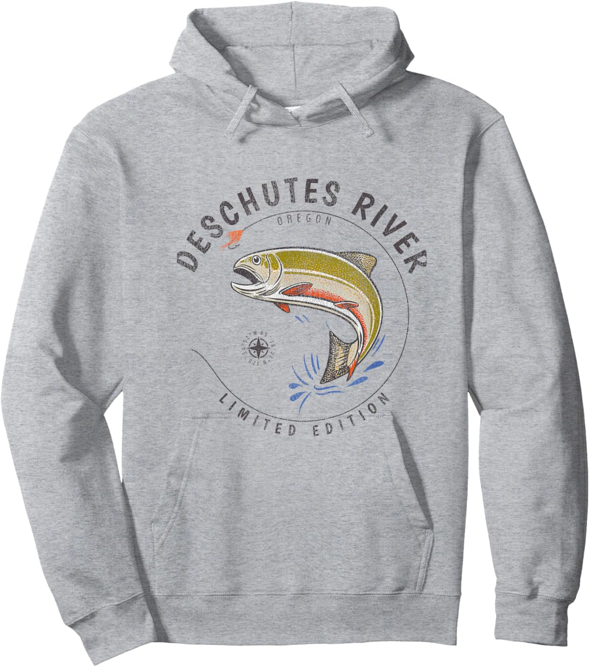 Deschutes River Oregon Fly Fishing Souvenir Deschutes River Hoodie - Hoodie | Ash