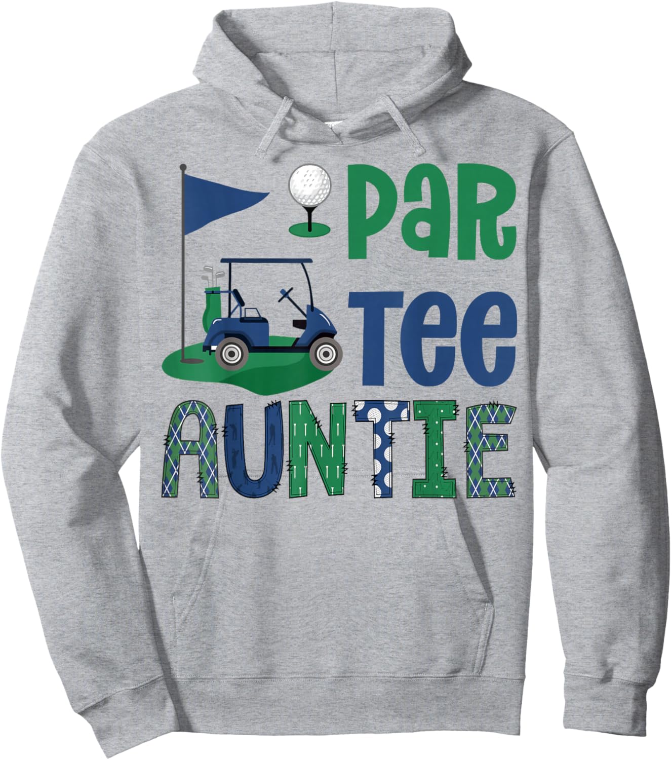 Par- Auntie Golf Lover Birthday Party Family Matching Hoodie - Hoodie | Ash