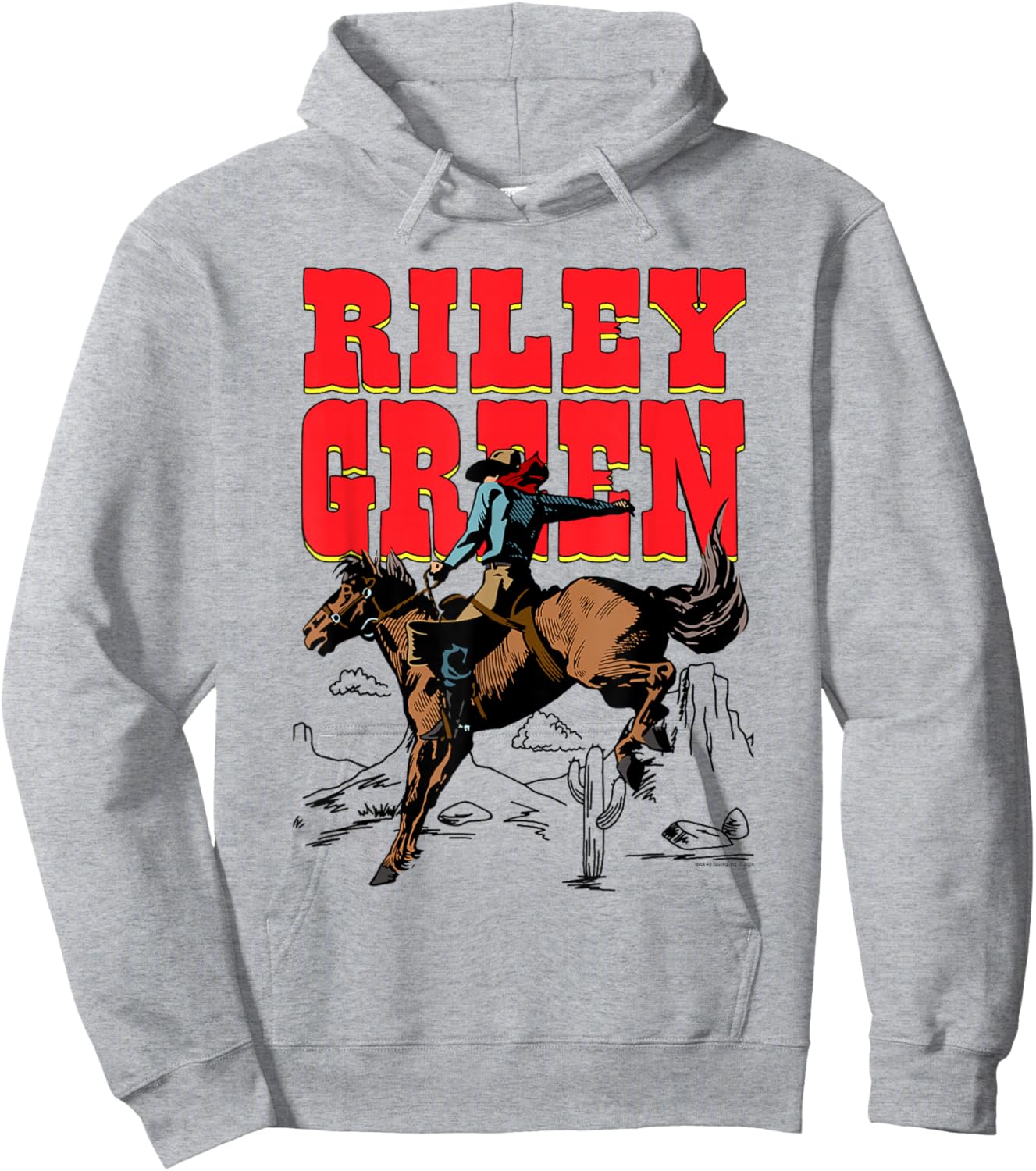 Riley Green Cowboy Horseback Riding Desert Hoodie - Hoodie | Ash