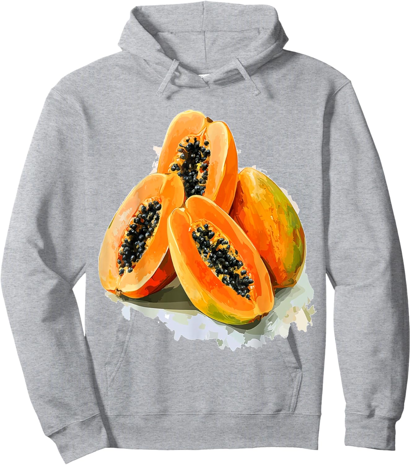 Papaya Fruit Motif Colorful Art Papaya Hoodie - Hoodie | Ash
