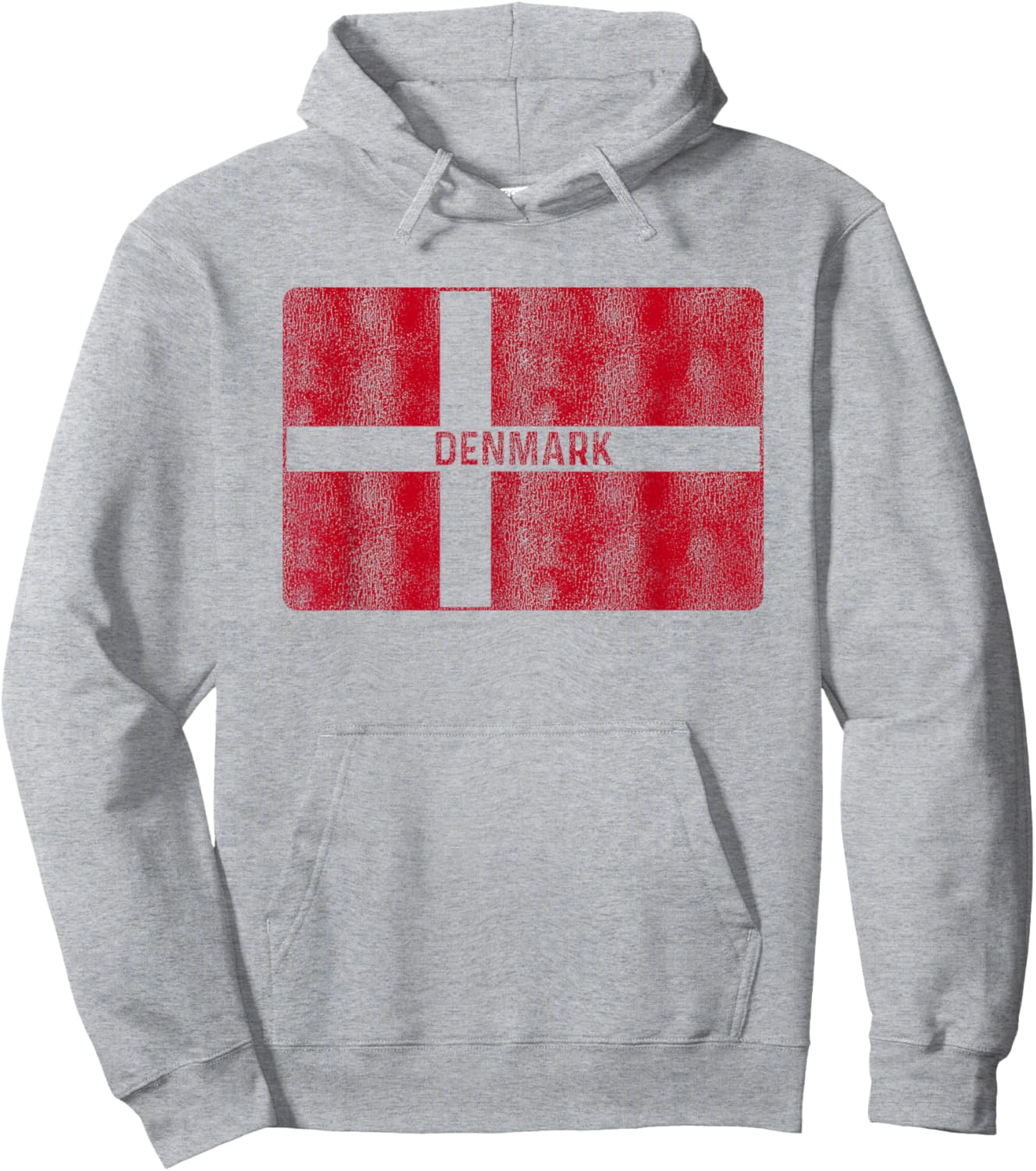 Vintage Denmark Flag Danish Souvenir Women and Kids Hoodie - Hoodie | Ash