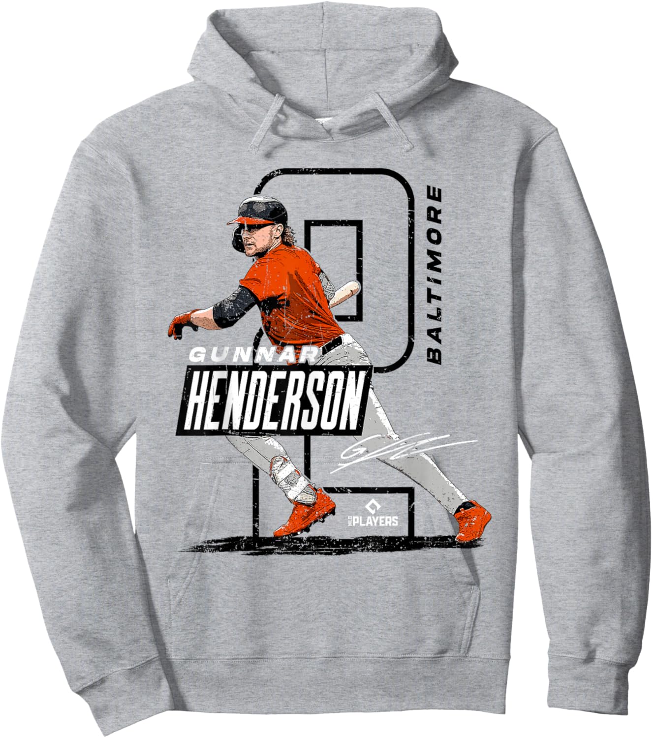 License Champs | Gunnar Henderson Baltimore MLBPA - Orange, Small Hoodie - Hoodie | Ash
