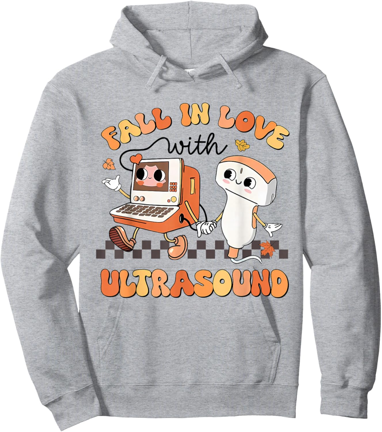 Fall In Love With Ultrasound Sonographer Tech Vascular Tech Hoodie - Hoodie | Ash