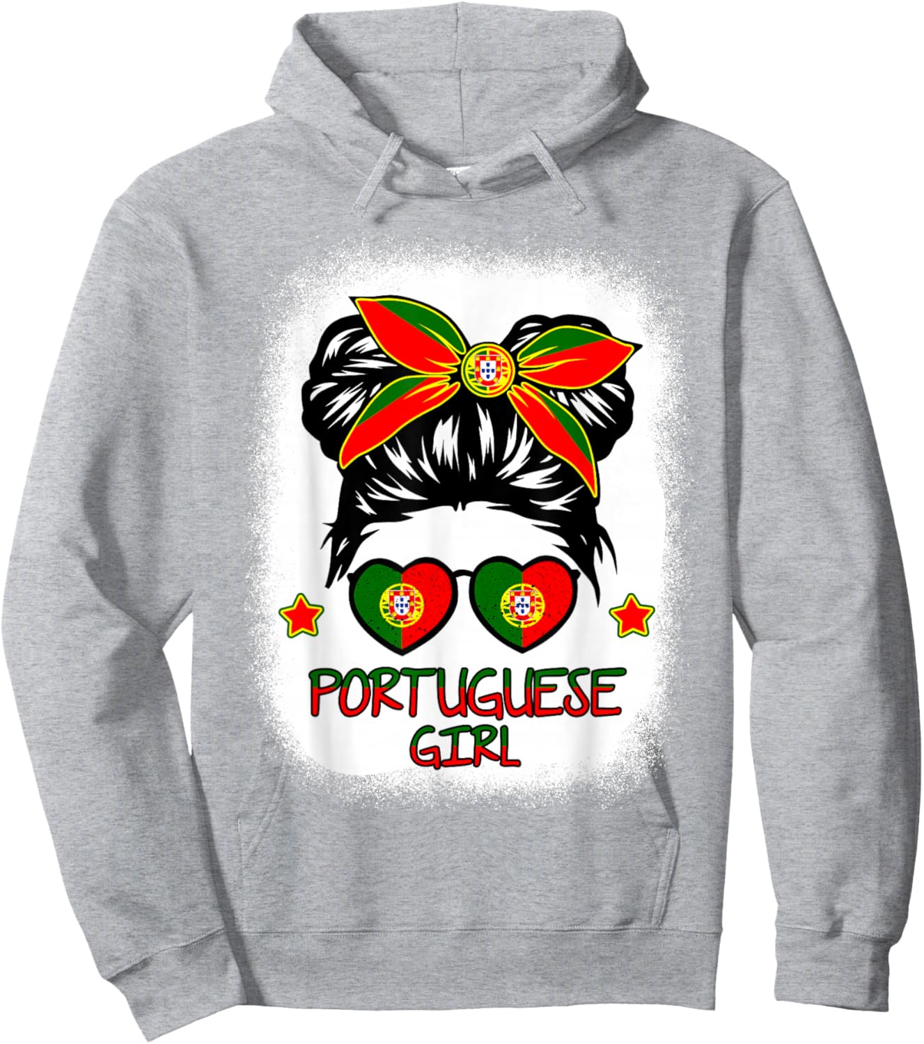 Girls Portugal Toddler Kids Women Pride Portuguese Flag Hoodie - Hoodie | Ash