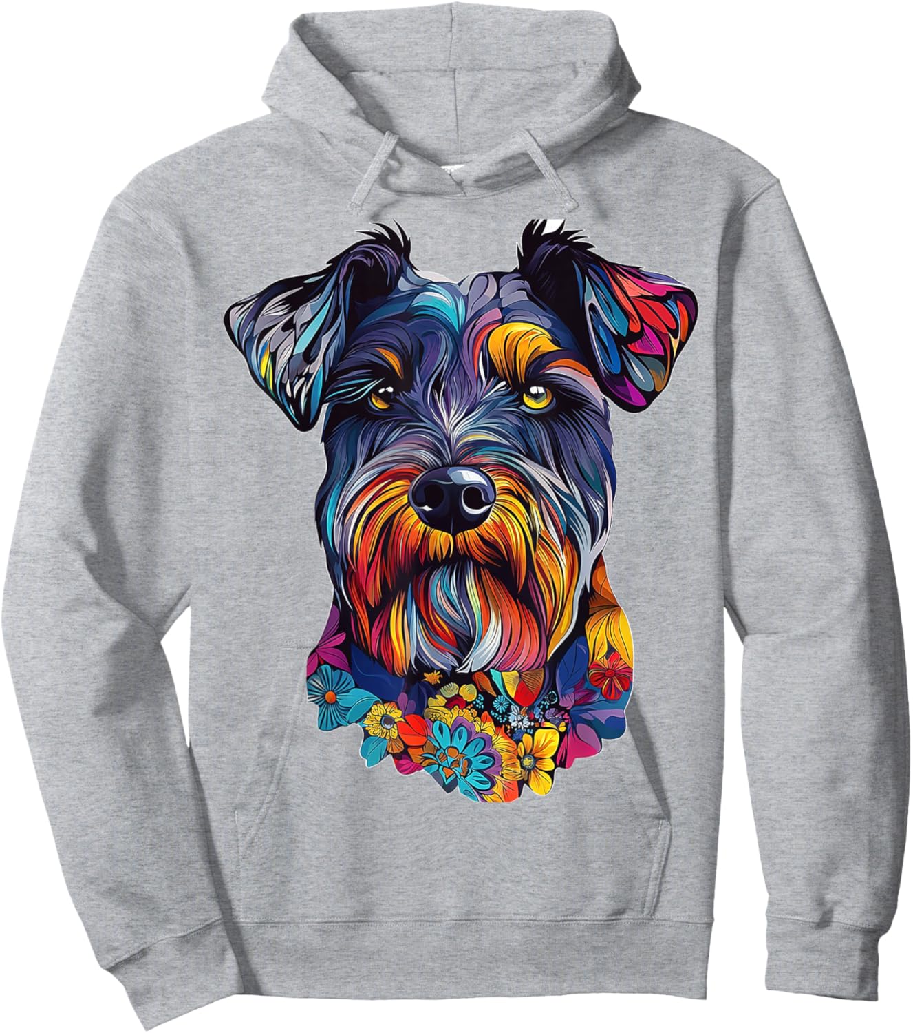 Bouvier Des Flandres Dog Motif Pet Art Hoodie - Hoodie | Ash