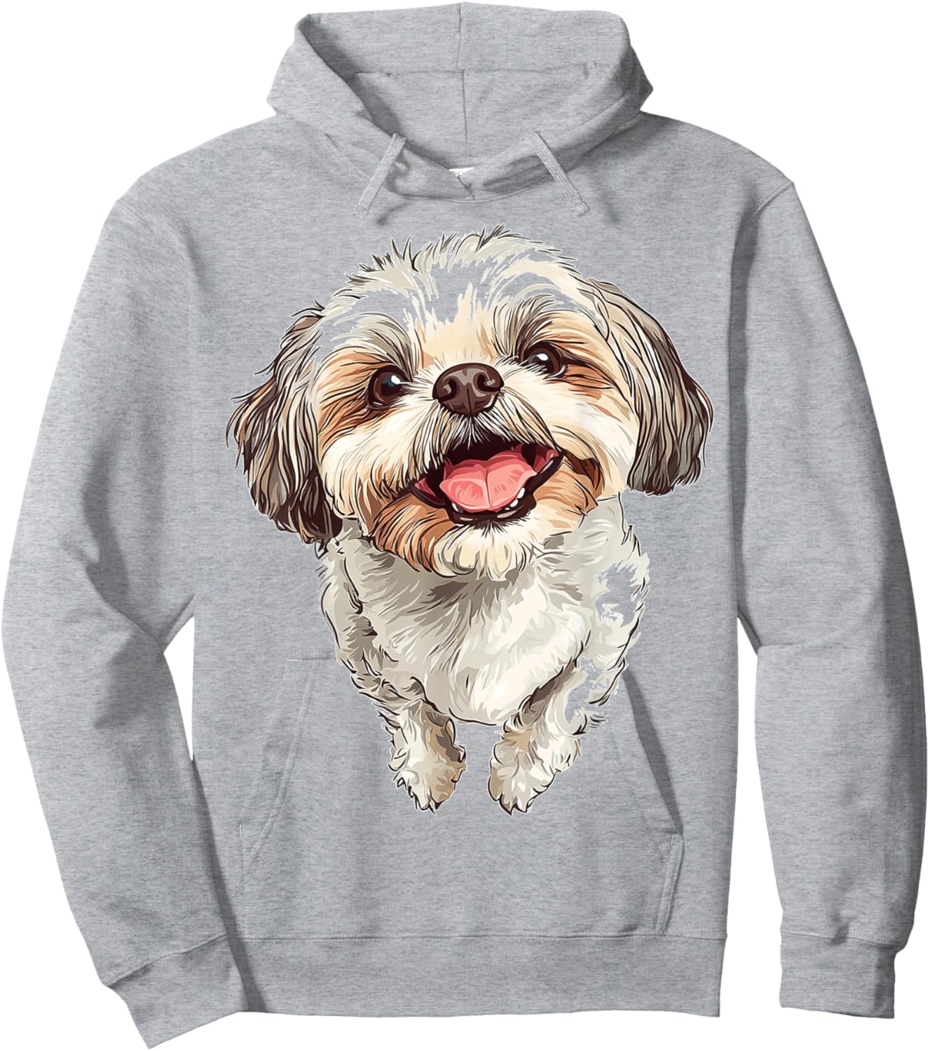 Shih Tzu Dog Graphic Pet Artwork Shih Tzu Men Women Kids Hoodie - Hoodie | Ash