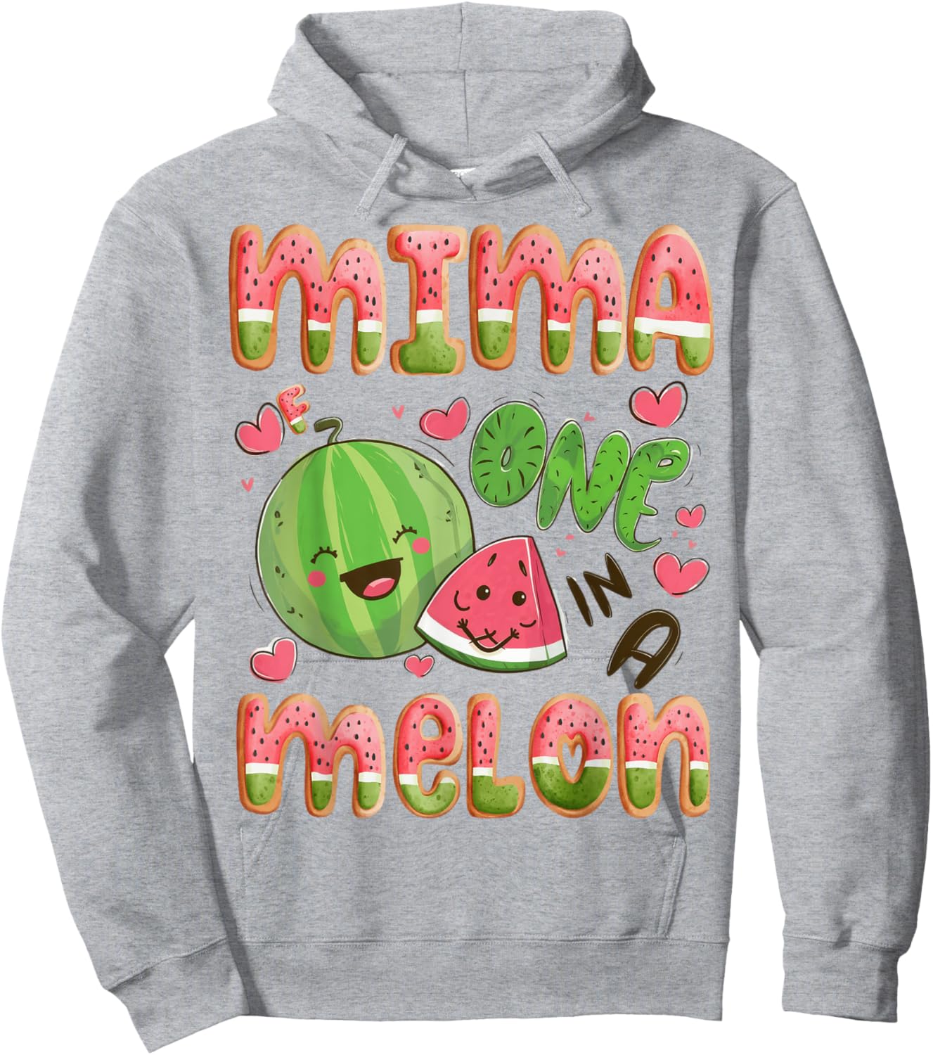 Mima Of One In A Melon 1St Birthday Watermelon Bday Party Hoodie - Hoodie | Ash