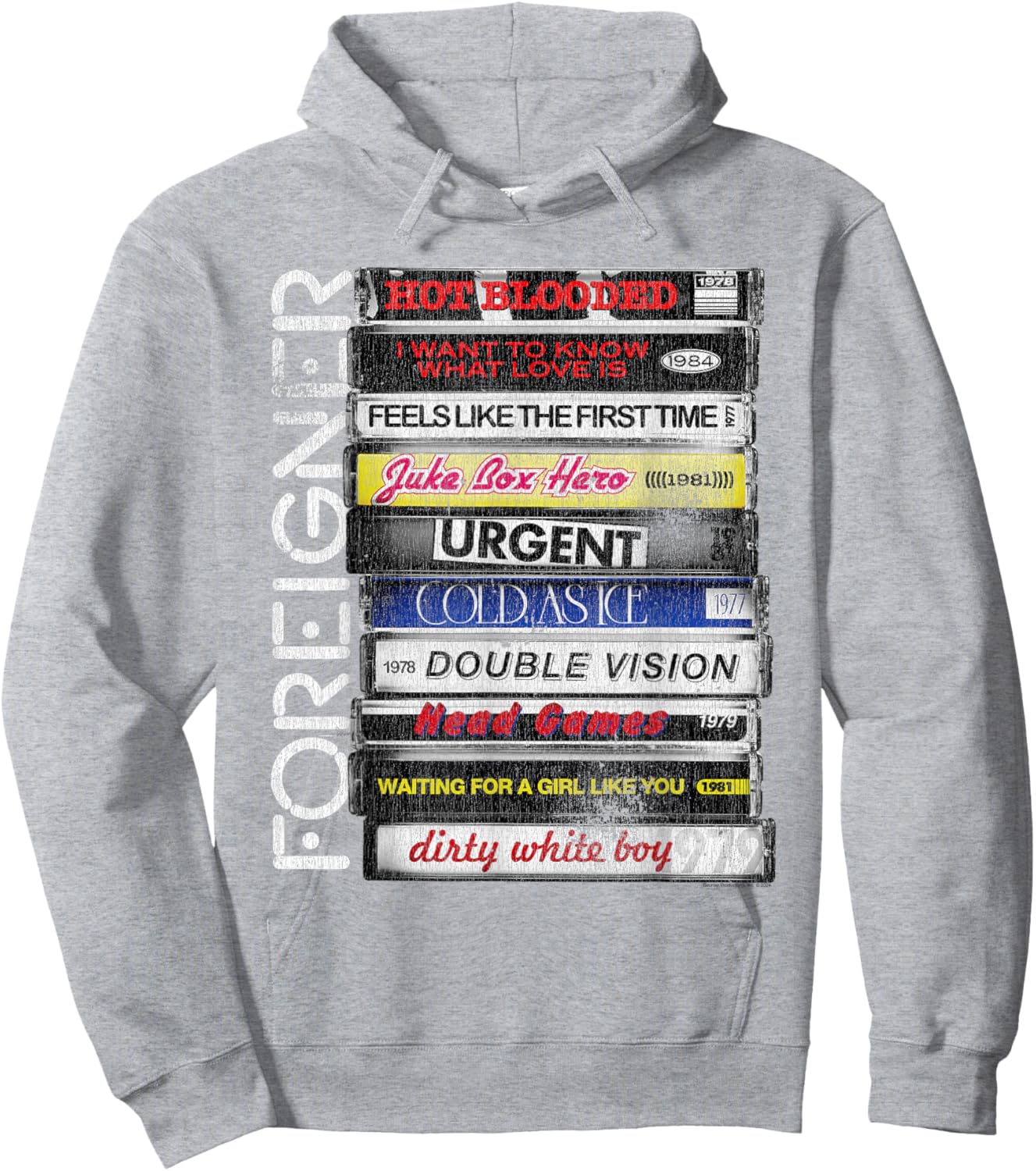 Foreigner Classic Hit Songs 80s Rock Band Hoodie - Hoodie | Ash
