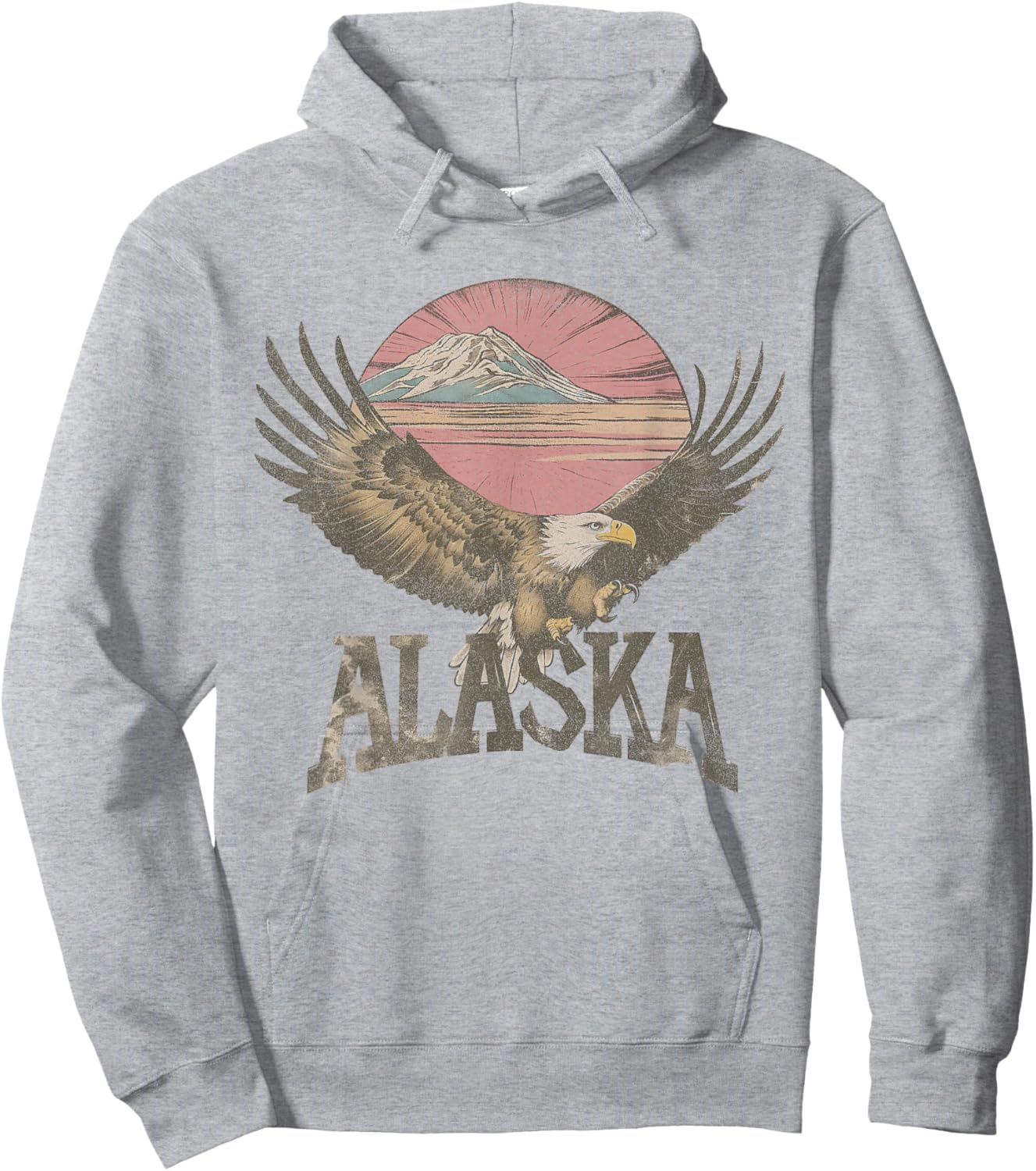 Alaska - Eagle Vintage 60s 70s 80s Men Women Kids Retro Hoodie - Hoodie | Ash