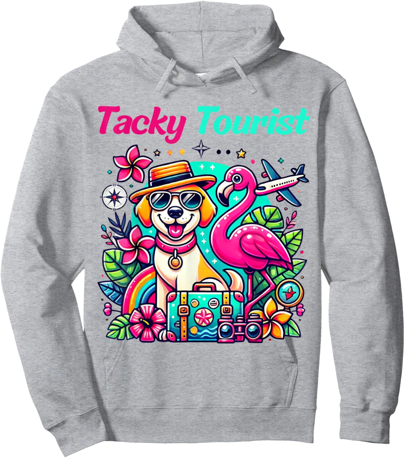 Vacay Tacky Tourist Outfit Wacky Cruise Costume Idea Tacky Hoodie - Hoodie | Ash