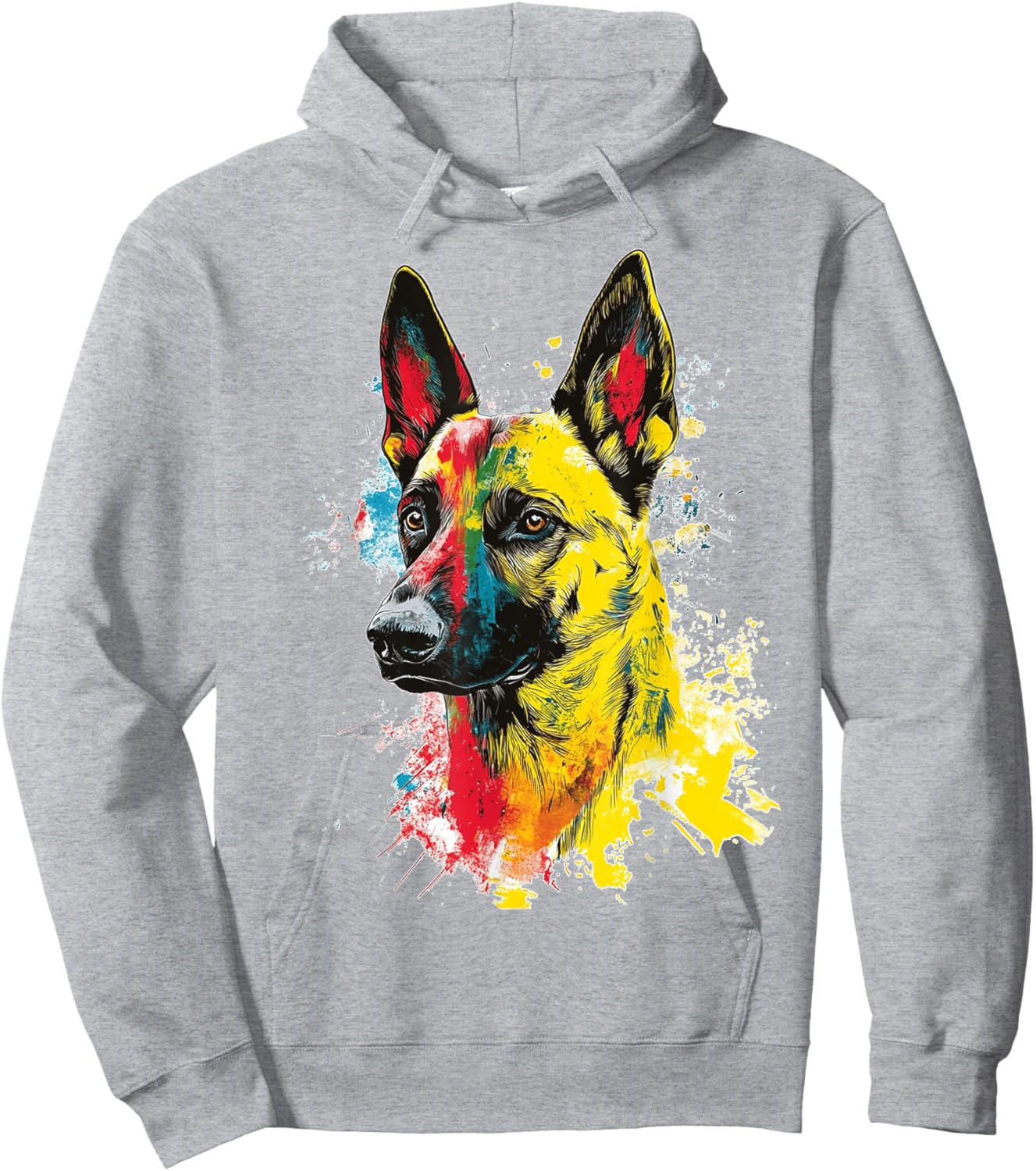 Belgian Malinois Dog Graphic Pet Art Belgian Malinois Women Kids Hoodie - Hoodie | Ash