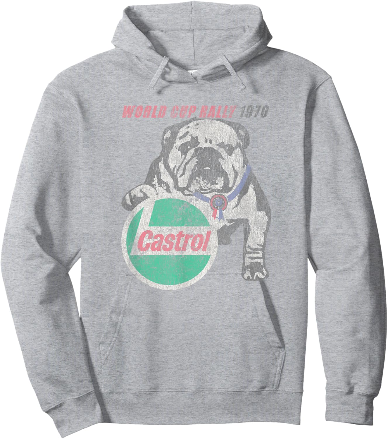 Castrol Vintage Logo - Men's Adults White Small Classic Fit Short Sleeve Hoodie - Hoodie | Ash