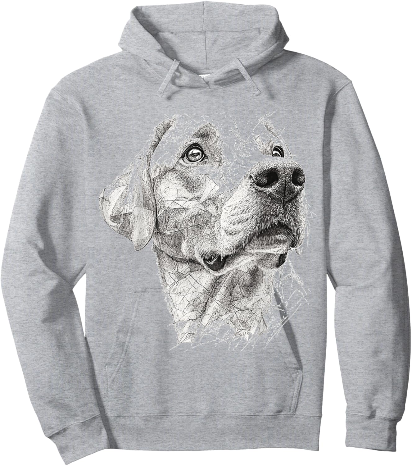 Labrador Retriever Dog Motif Pet Art Labrador Retriever Hoodie - Hoodie | Ash