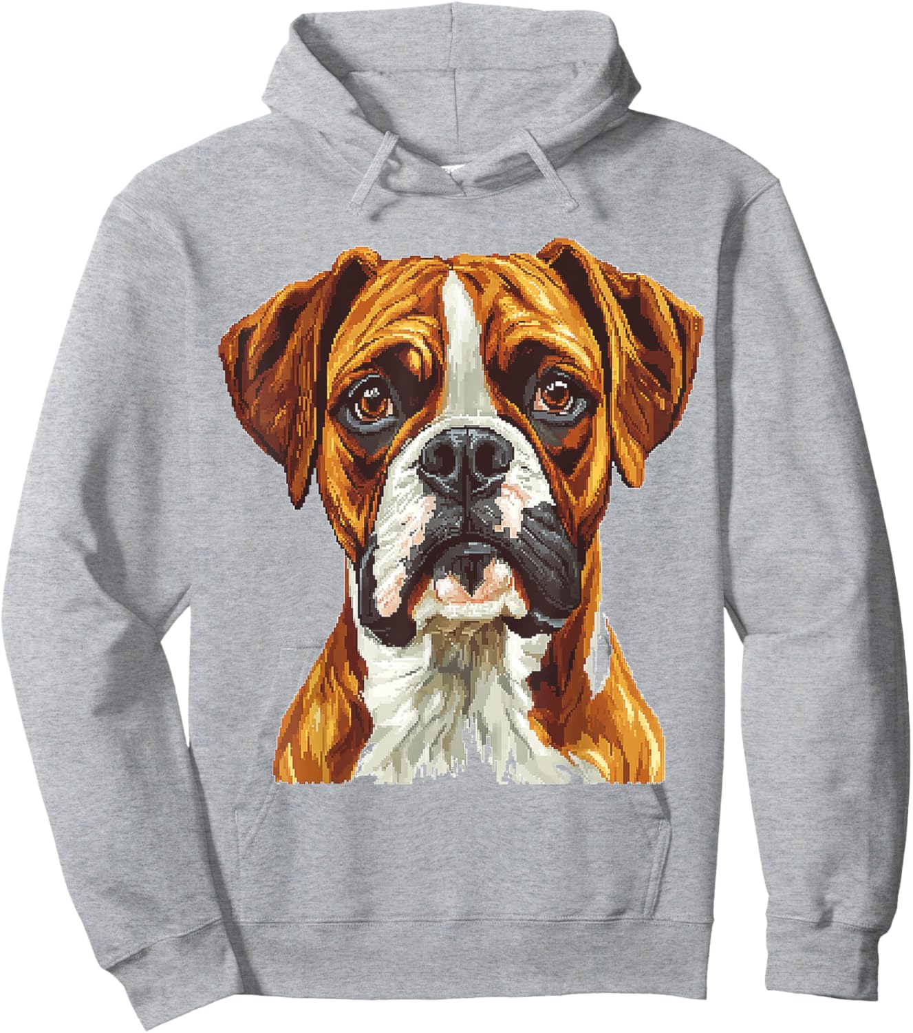 Boxer Dog Motif Pet Art Boxer Hoodie - Hoodie | Ash