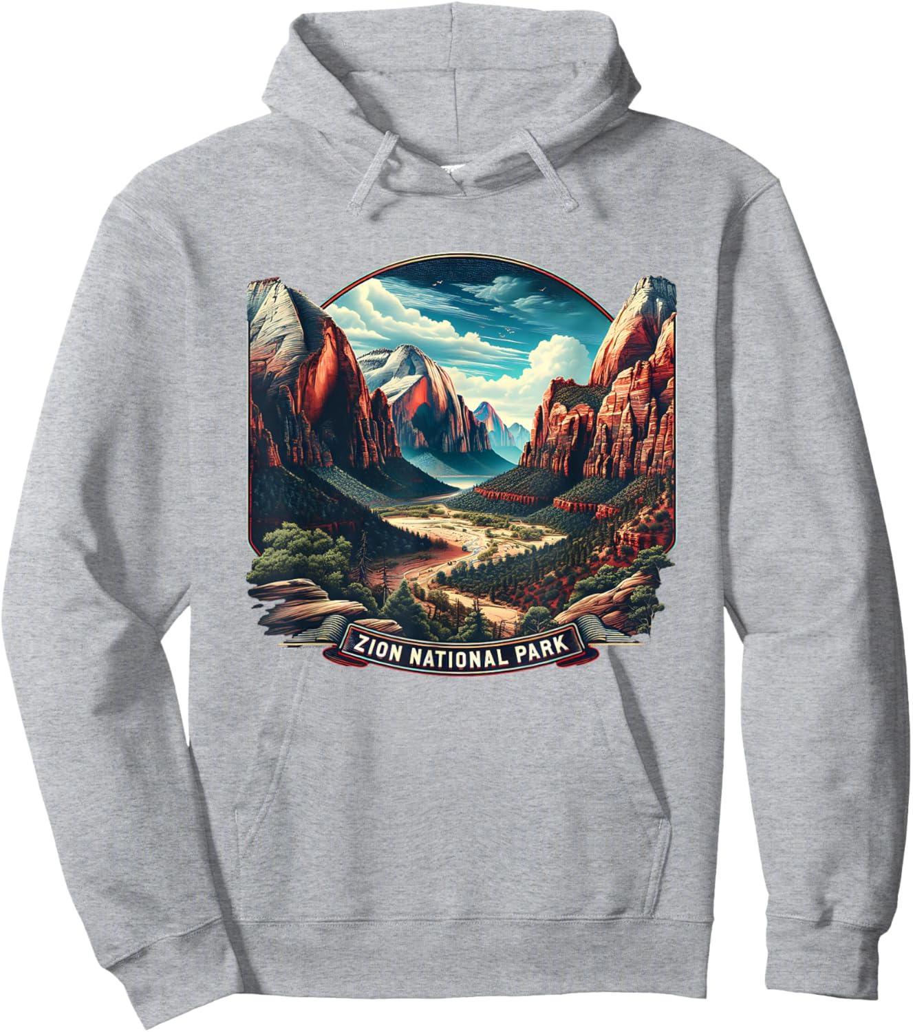 Zion National Park Hoodie - Hoodie | Ash