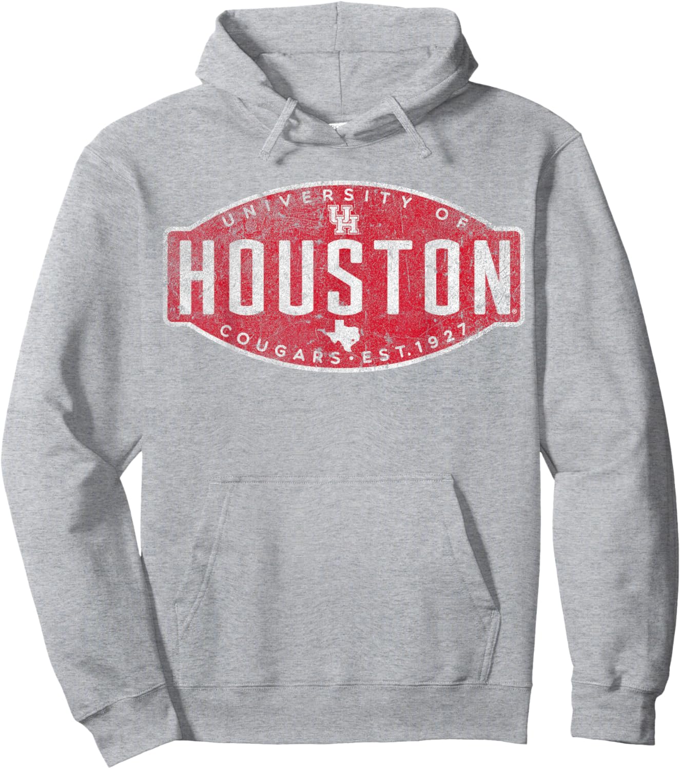 University of Houston | Houston Blue Collection Patch Logo Hoodie - Hoodie | Ash