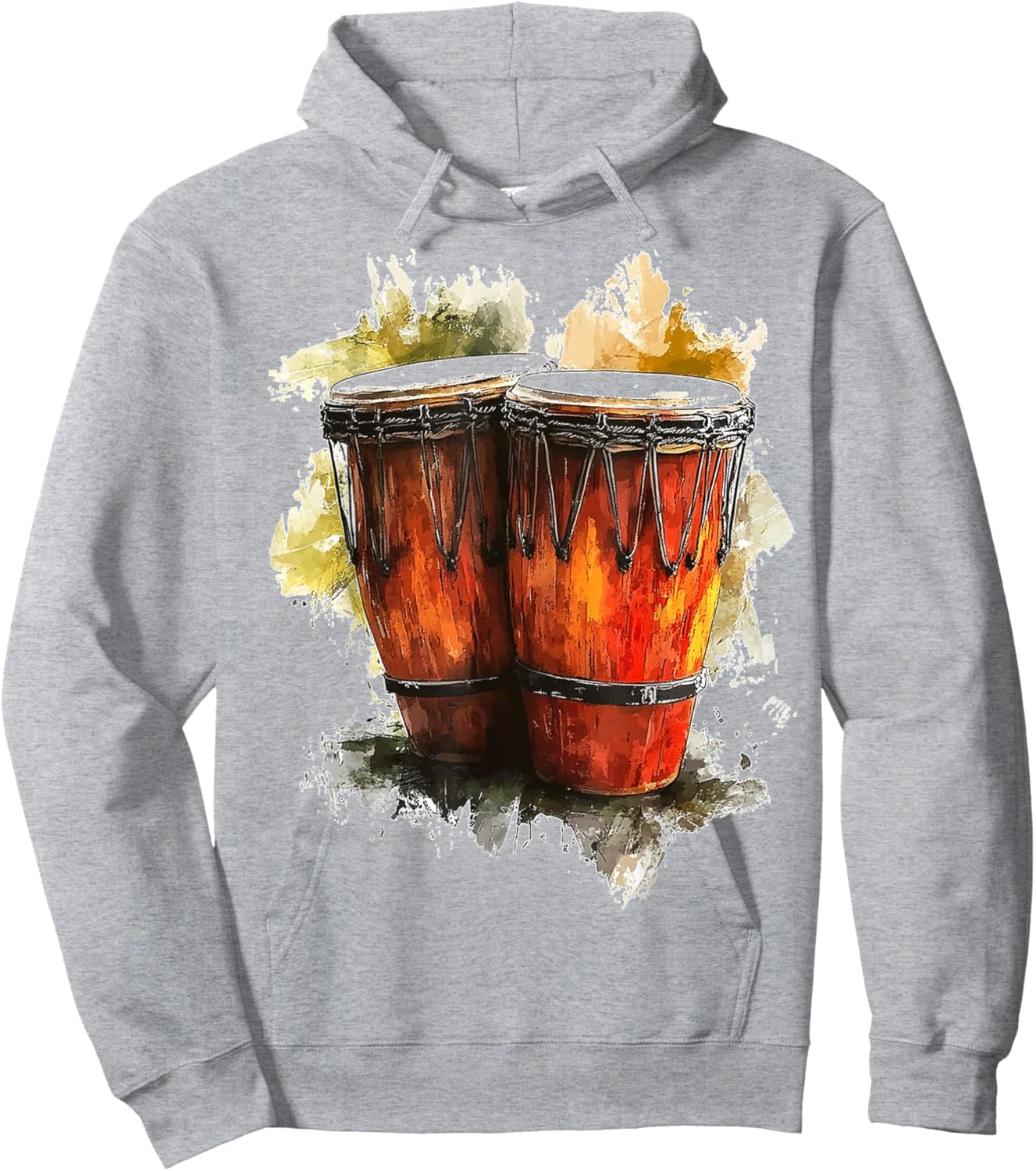 Congas Music Instrument Graphic Art Congas Hoodie - Hoodie | Ash