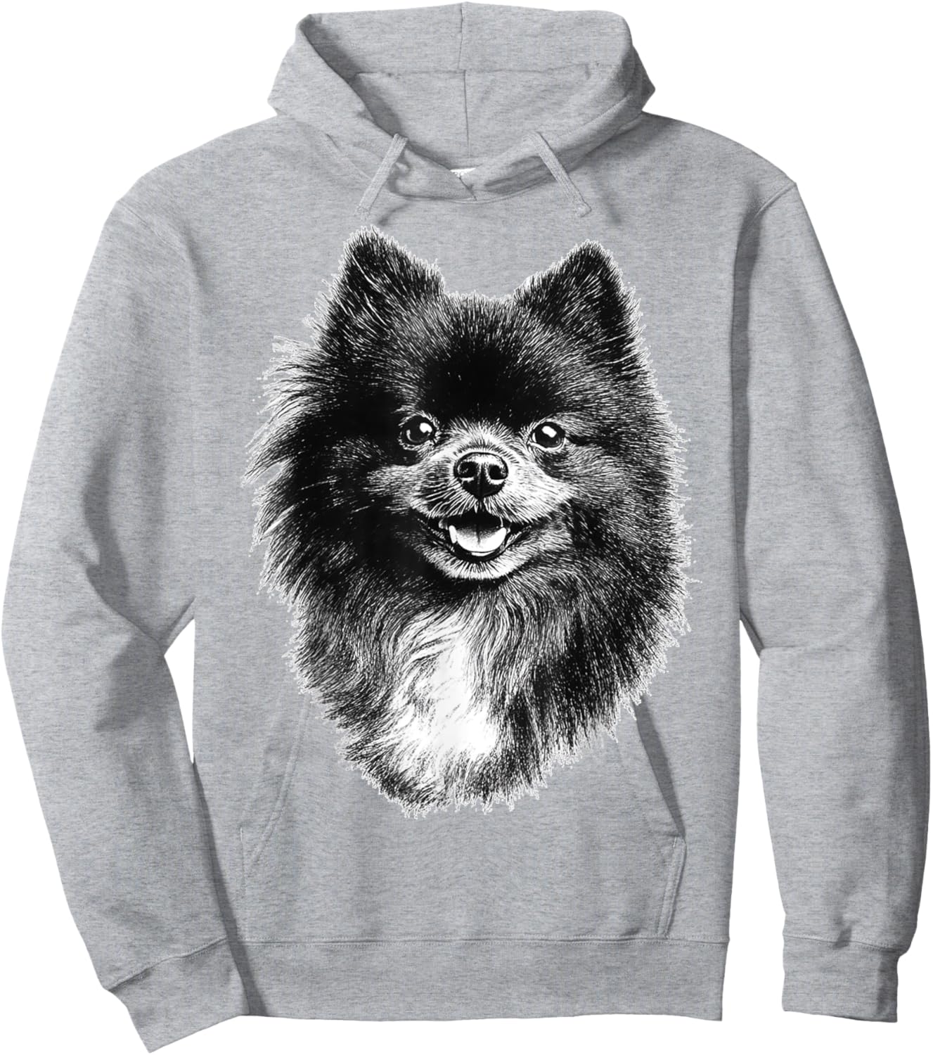 Pomeranian Dog Graphic Pet Artwork Pomeranian Hoodie - Hoodie | Ash