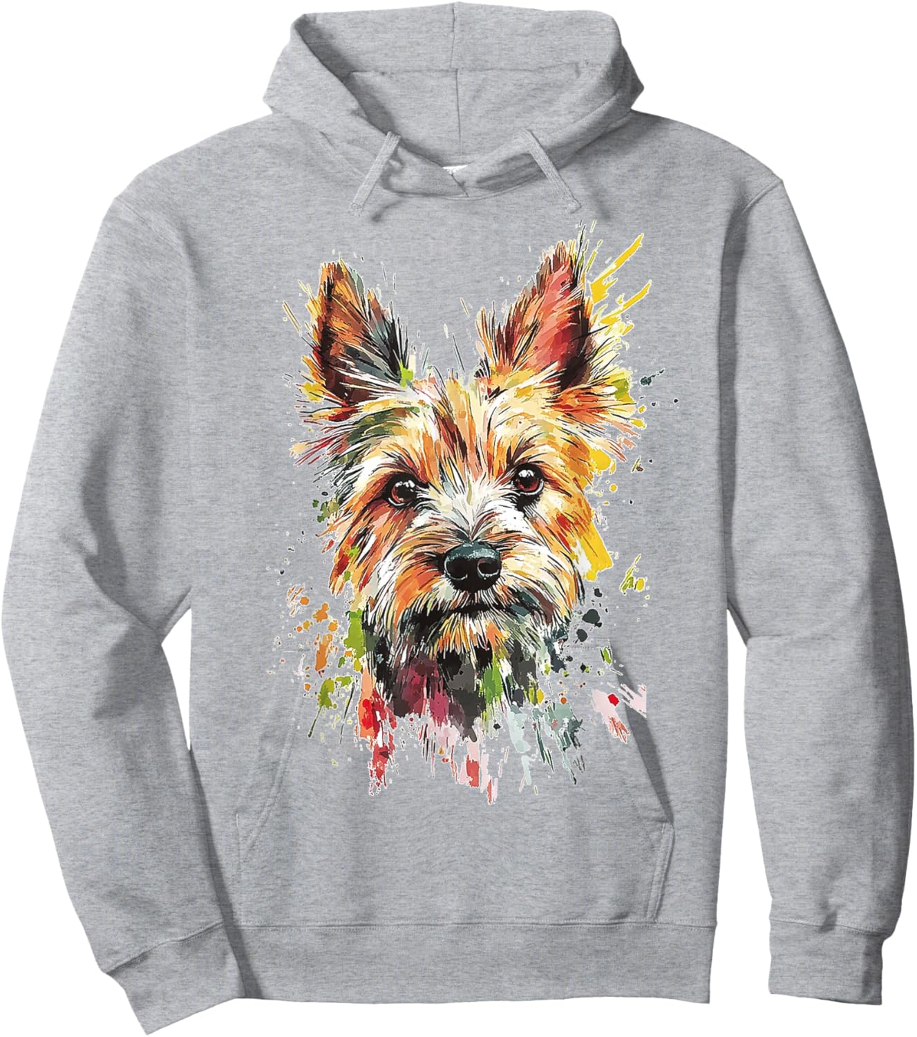 Norwich Terrier Dog Graphic Pet Illustration Norwich Terrier Men Women Kids Hoodie - Hoodie | Ash