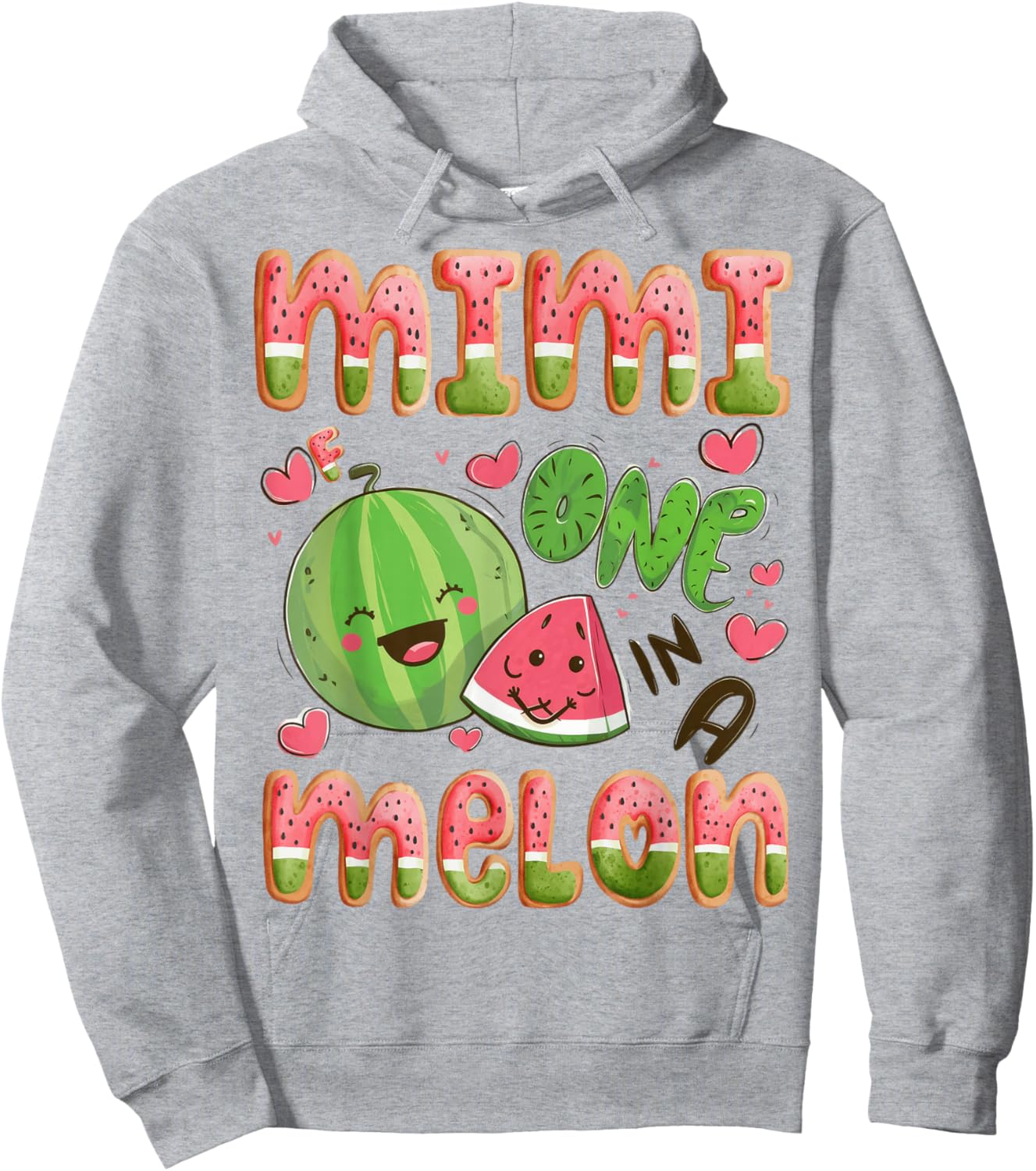 Mimi Of One In A Melon 1St Birthday Watermelon Bday Party Hoodie - Hoodie | Ash