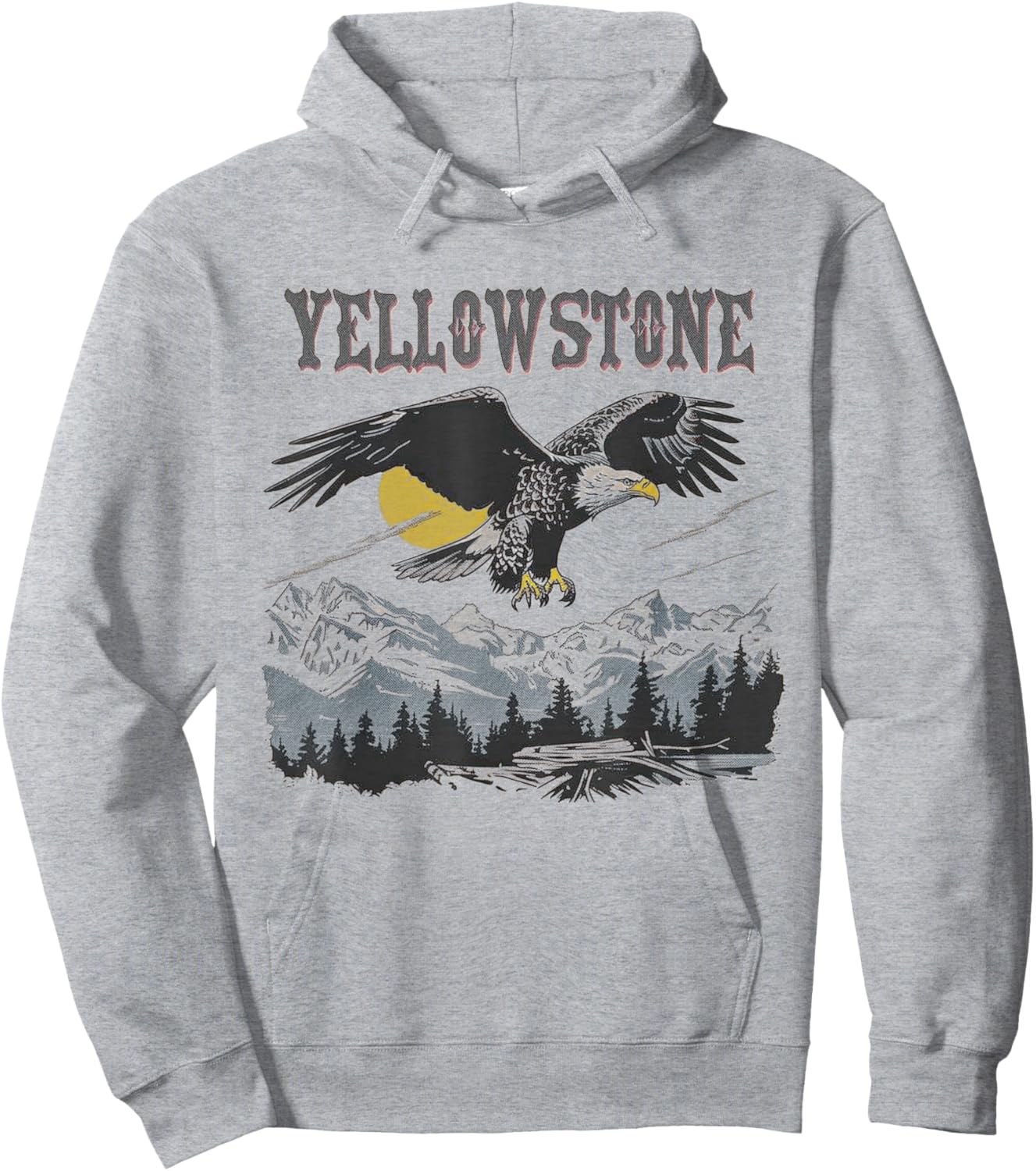 Yellowstone - US National Park Vintage Men Women Kids Retro Hoodie - Hoodie | Ash