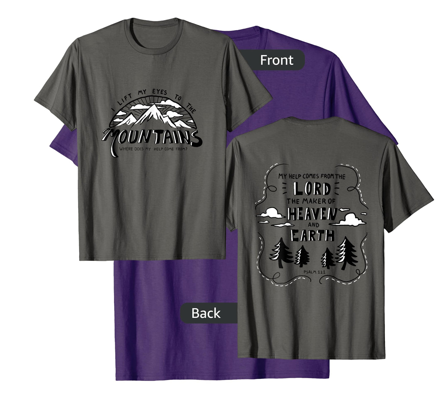 Psalm 121 Mountain Christian Bible Verse shirt T-Shirt