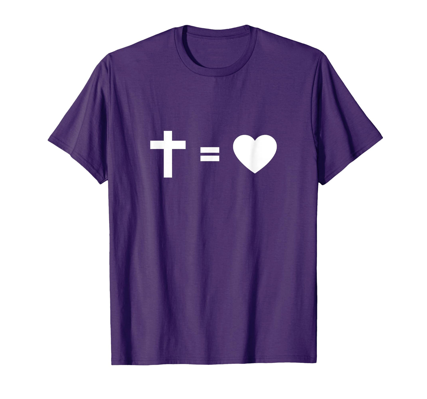 Cross Equal to Heart - Christian Faith Inspiring Religious T-Shirt
